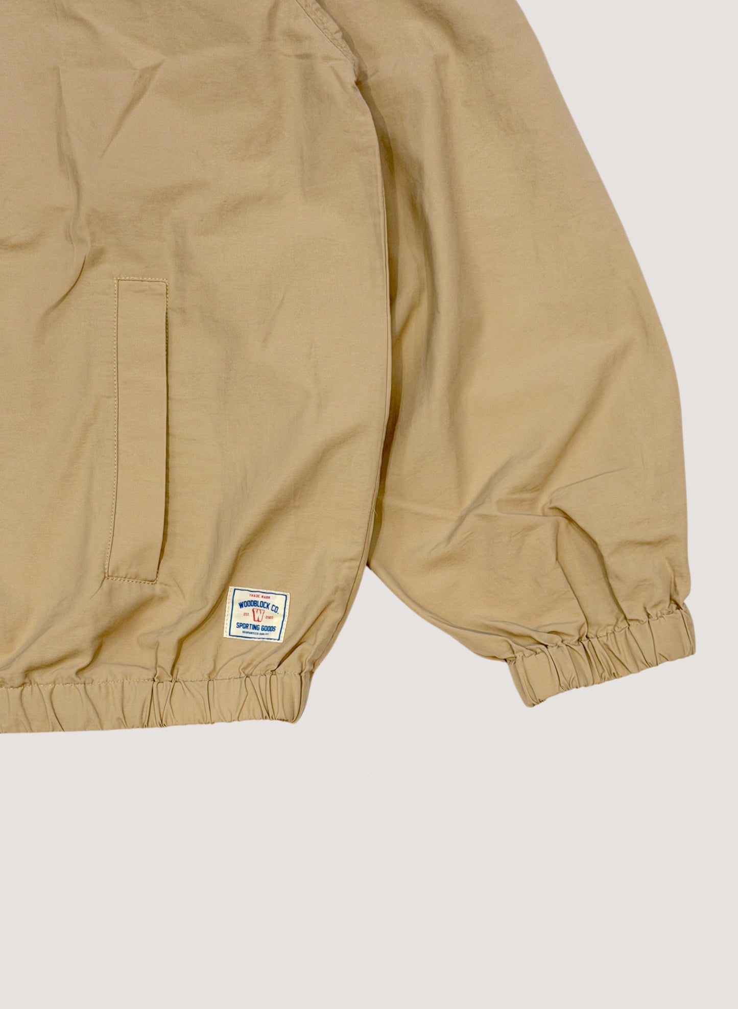 WOODBLOCK COTTON NYLON PULLOVER ANORAK BEIGE (WB-26SS-006)