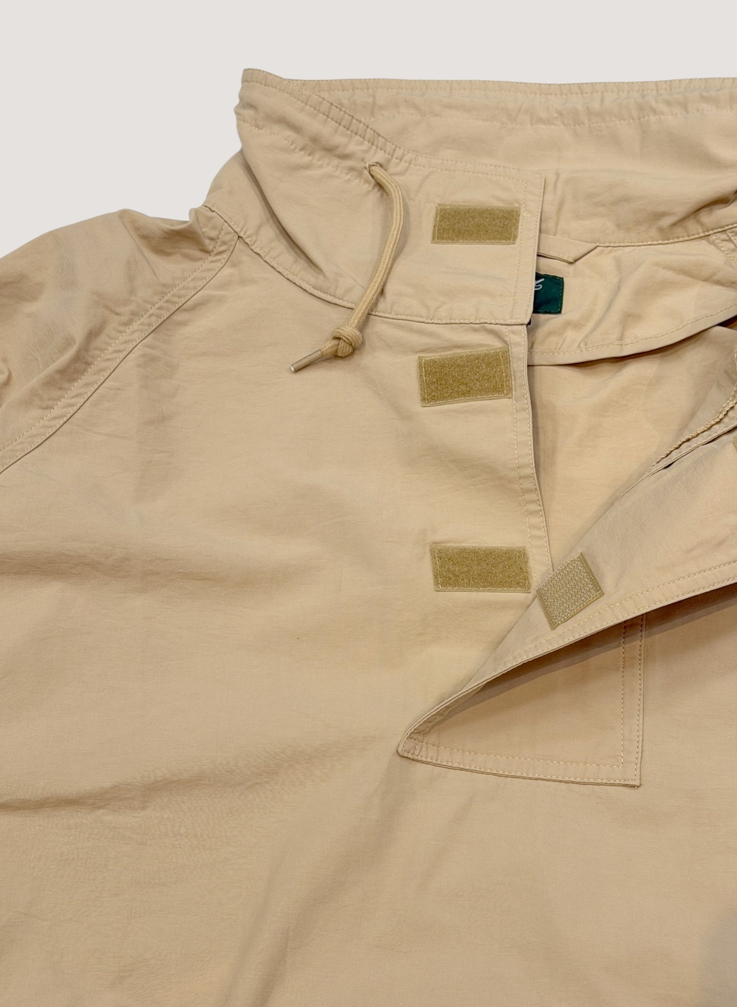 WOODBLOCK COTTON NYLON PULLOVER ANORAK BEIGE (WB-26SS-006)