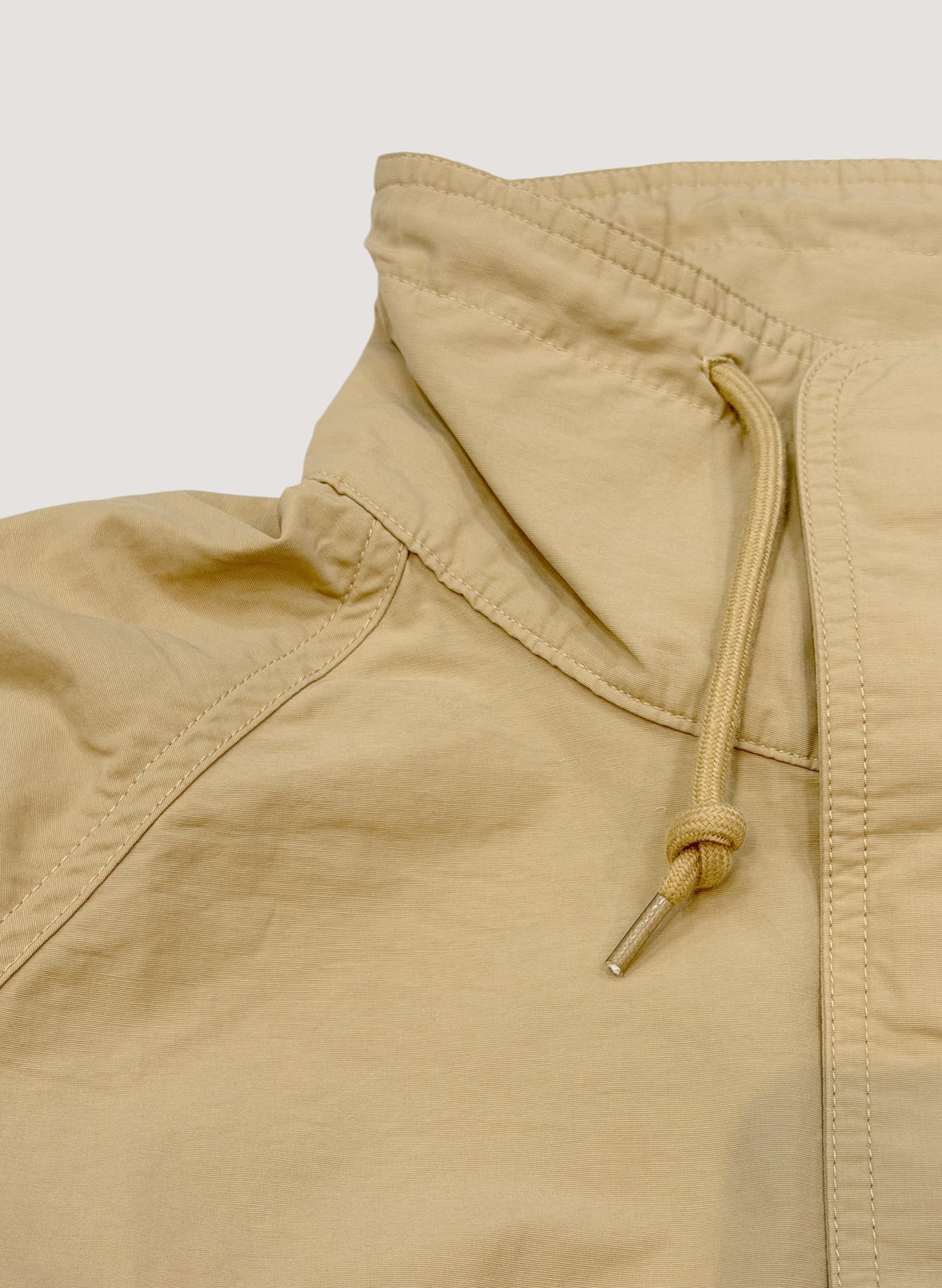 WOODBLOCK COTTON NYLON PULLOVER ANORAK BEIGE (WB-26SS-006)