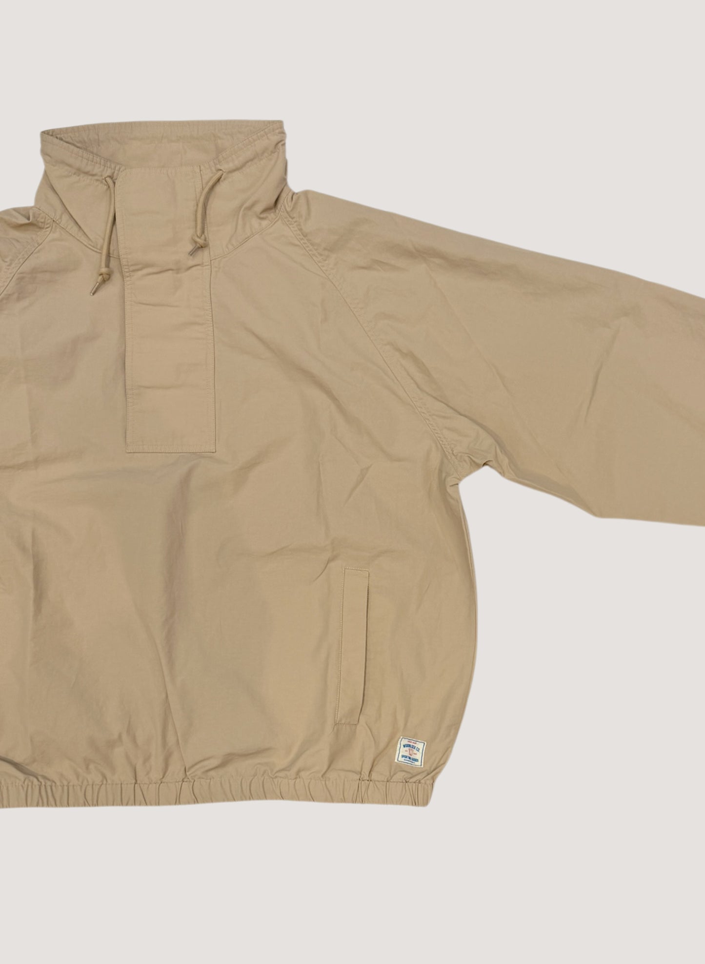 WOODBLOCK COTTON NYLON PULLOVER ANORAK BEIGE (WB-26SS-006)