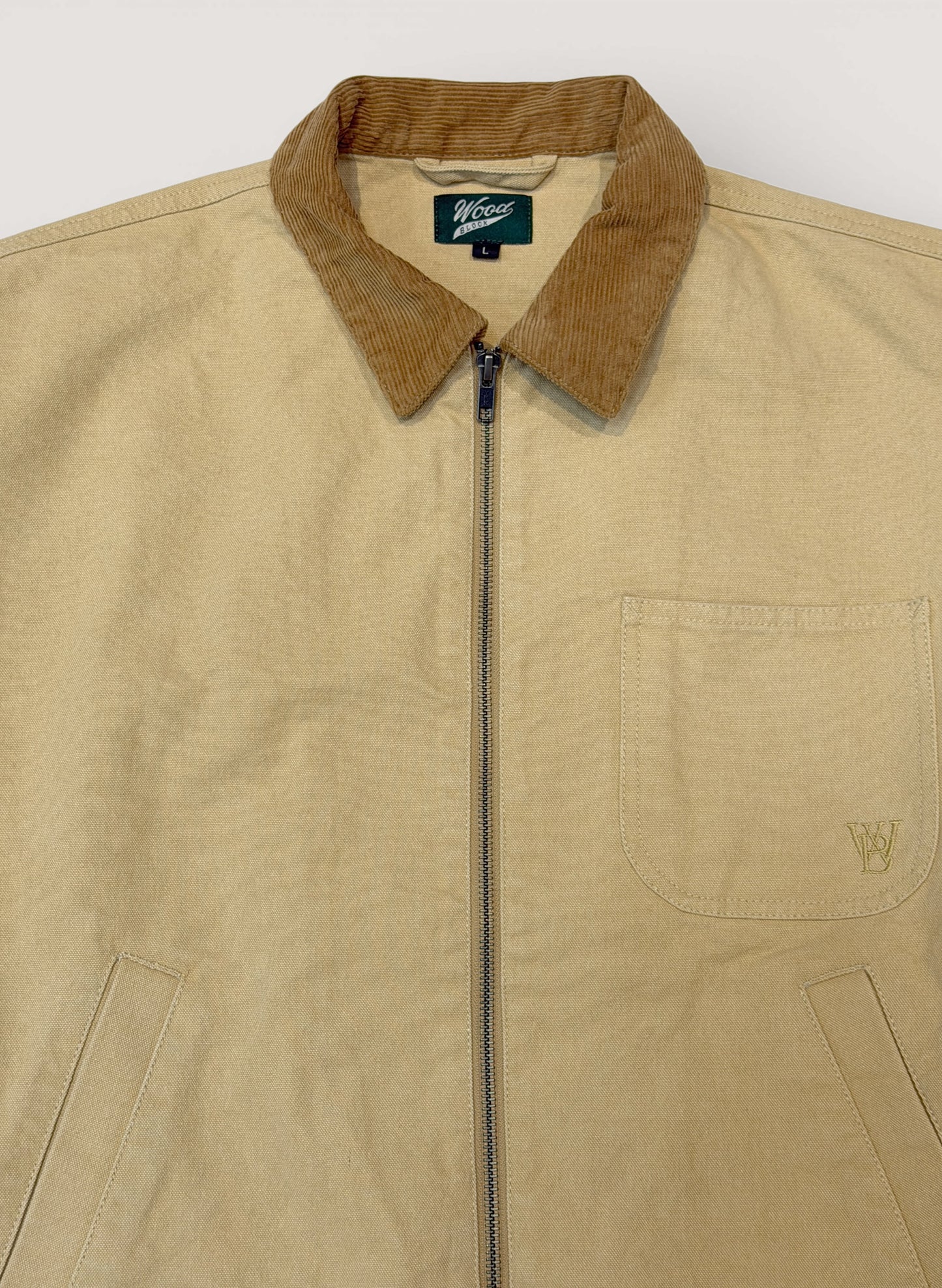WOODBLOCK WIDE SLEEVE DUCK JACKET BEIGE (WB-26SS-003)