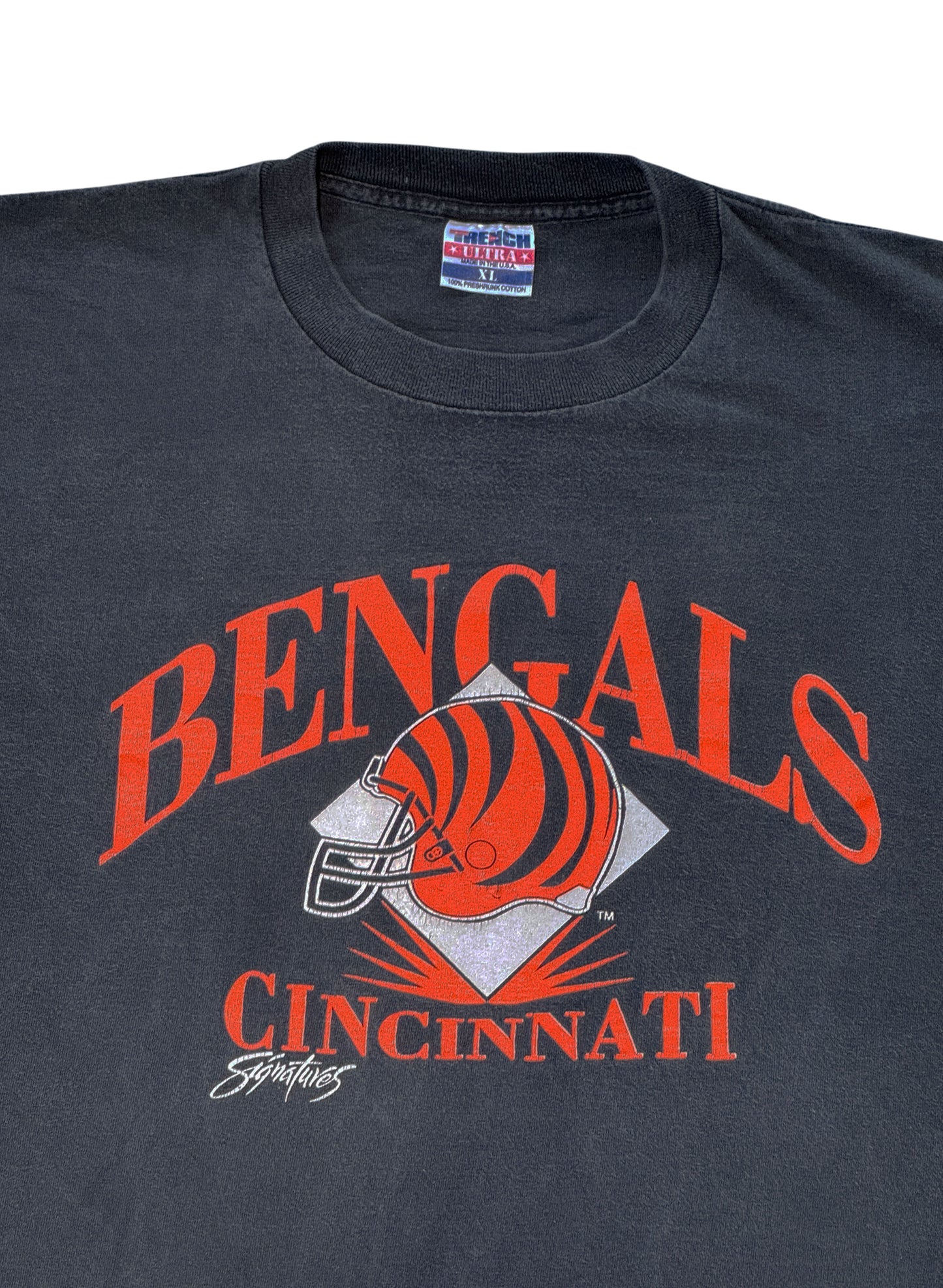 (SUP-732) 90s NFL CINCINNATI BENGALS "BLACK FADE" - MADE IN U.S.A.