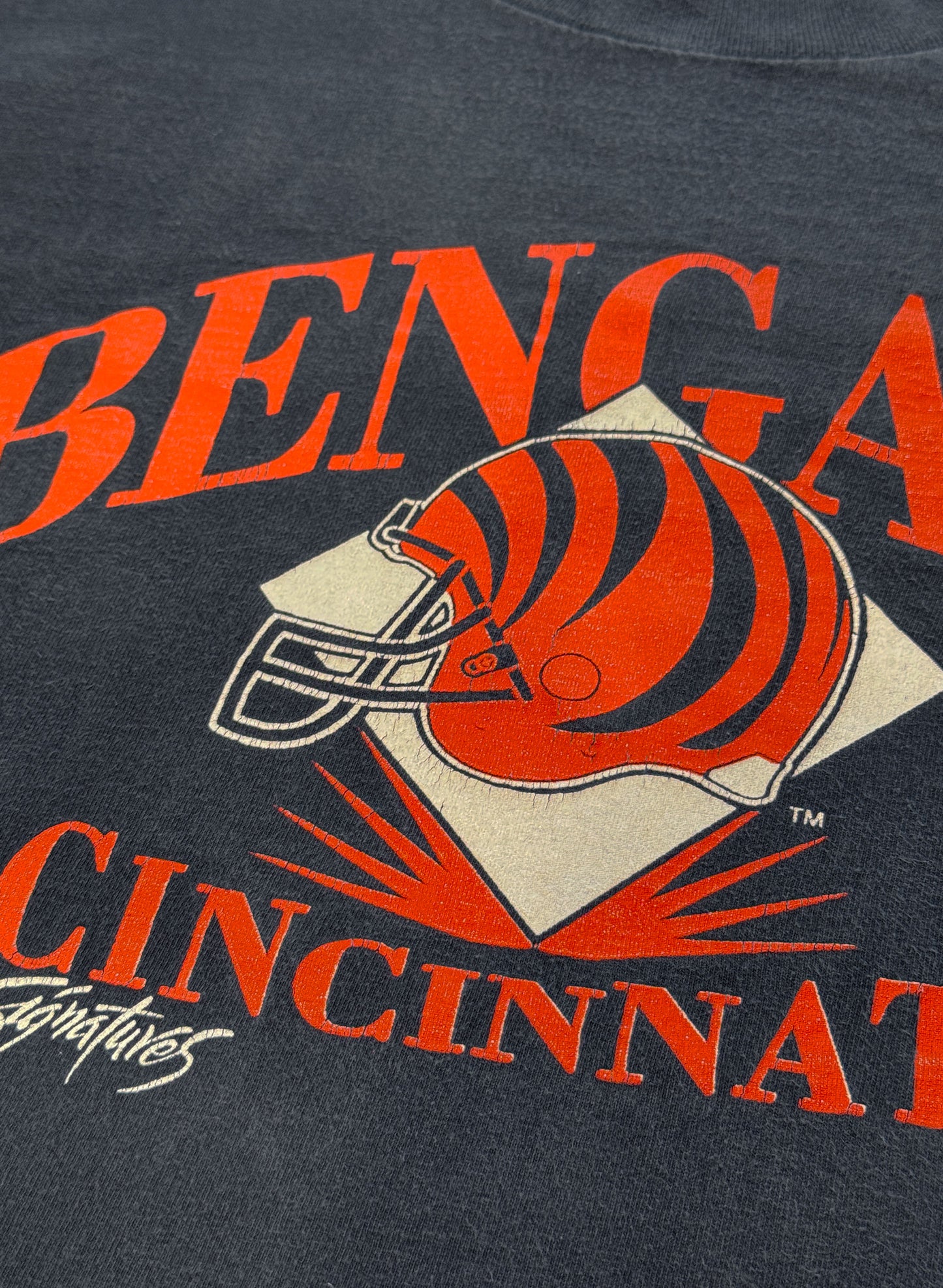 (SUP-732) 90s NFL CINCINNATI BENGALS "BLACK FADE" - MADE IN U.S.A.
