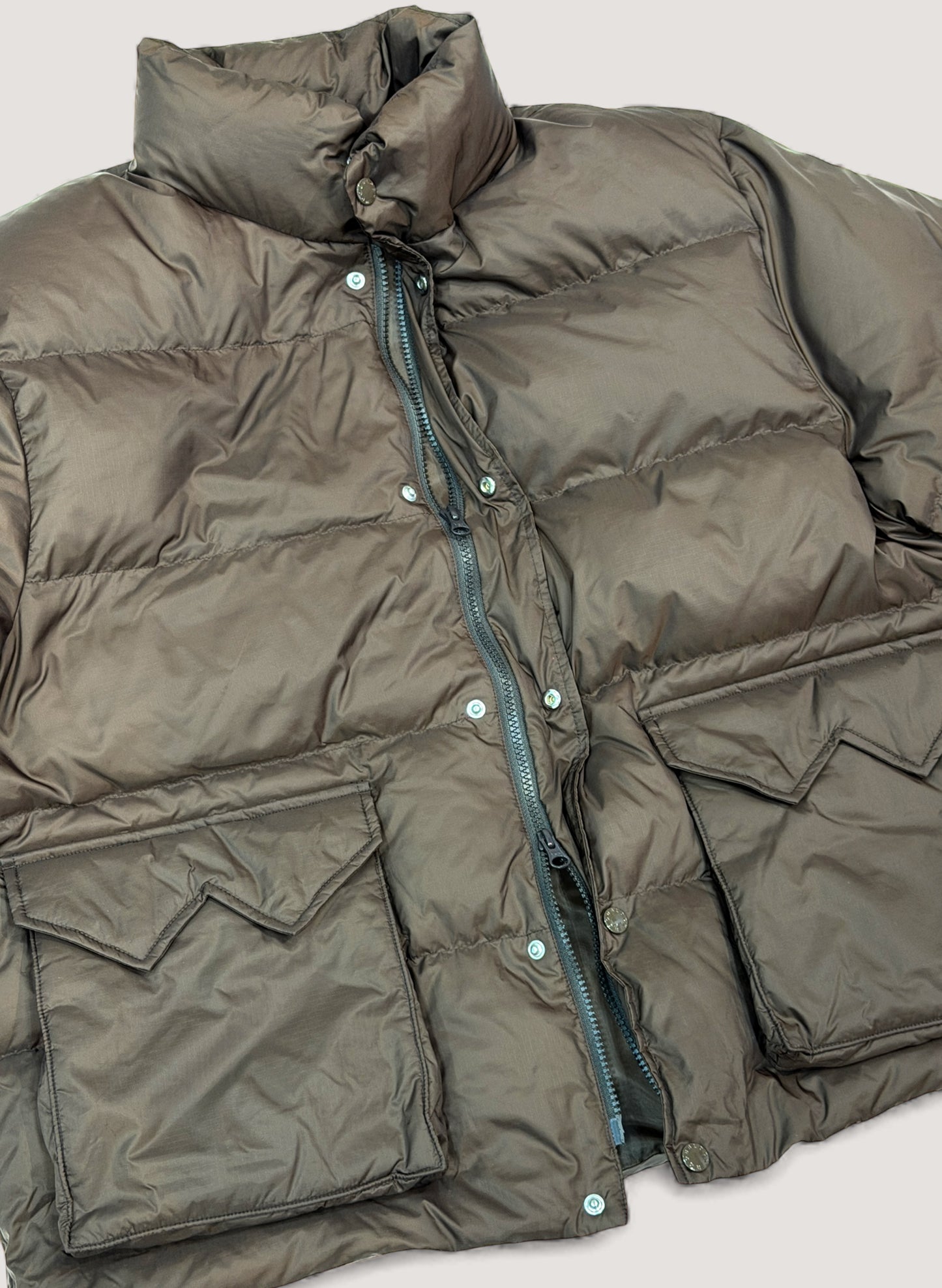 WOODBLOCK W FLAP DOWN JACKET BROWN (WB-25AW-014)