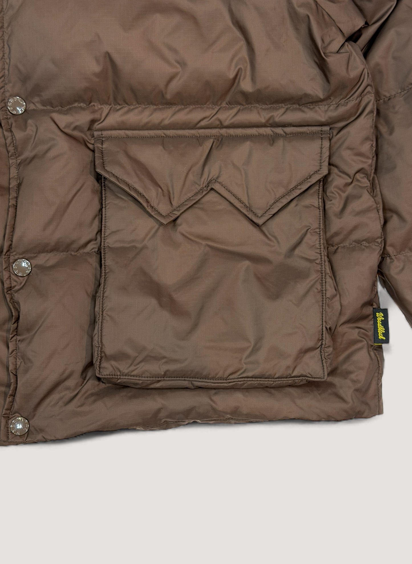WOODBLOCK W FLAP DOWN JACKET BROWN (WB-25AW-014)