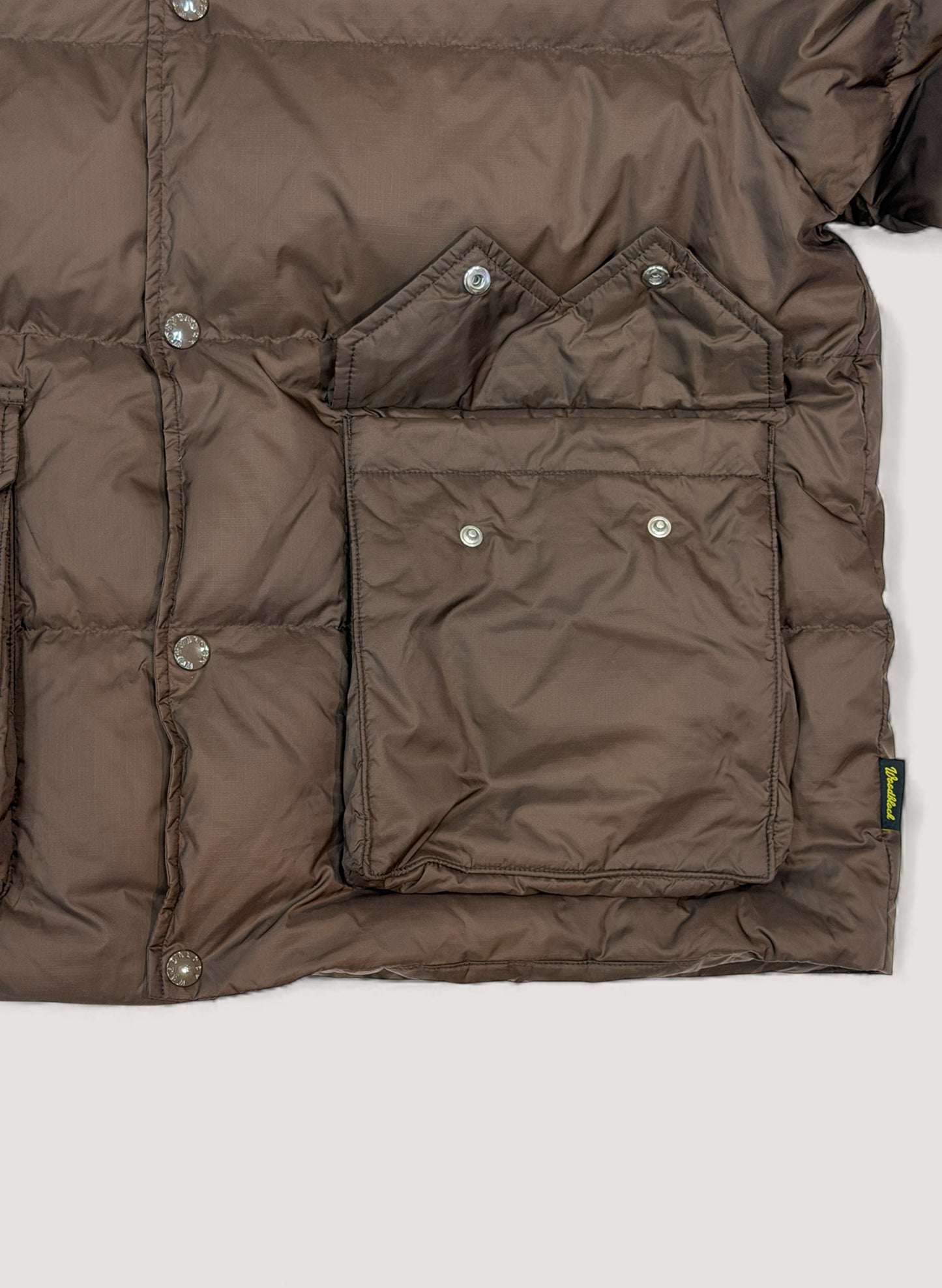 WOODBLOCK W FLAP DOWN JACKET BROWN (WB-25AW-014)