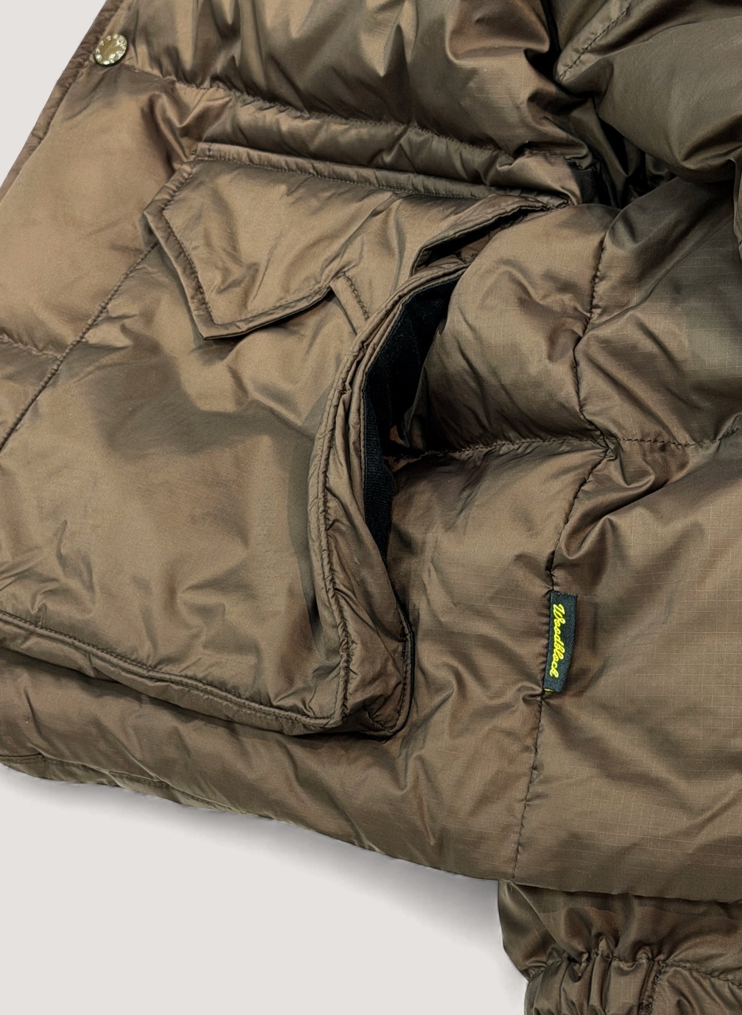 WOODBLOCK W FLAP DOWN JACKET BROWN (WB-25AW-014)