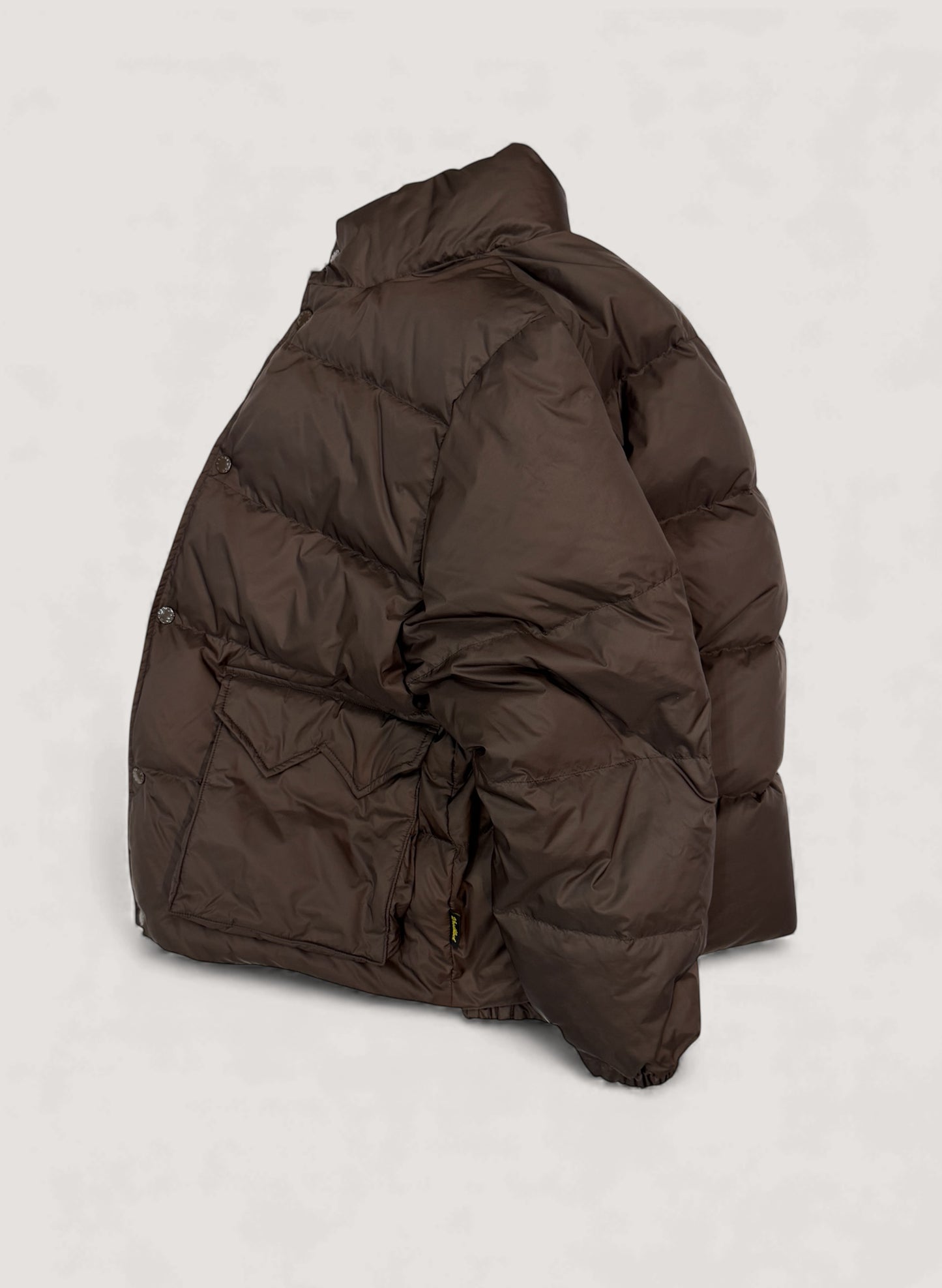 WOODBLOCK W FLAP DOWN JACKET BROWN (WB-25AW-014)