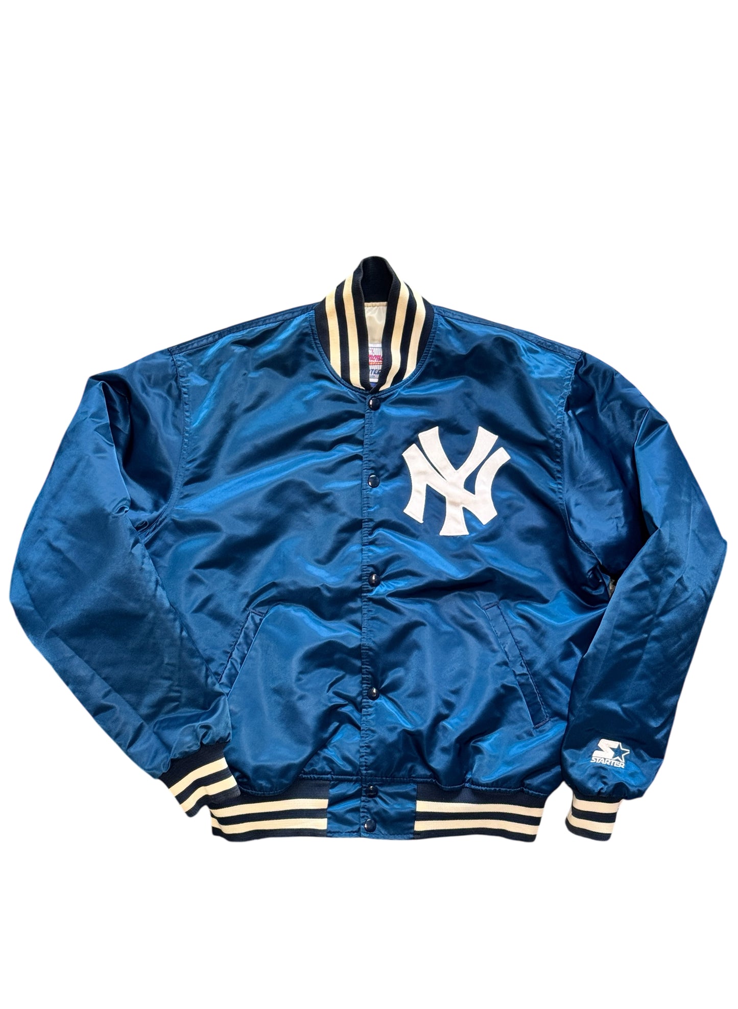 (SUP-549) STARTER NEW YORK YANKEES NYLON STADIUM JACKET - L - MADE IN U.S.A.