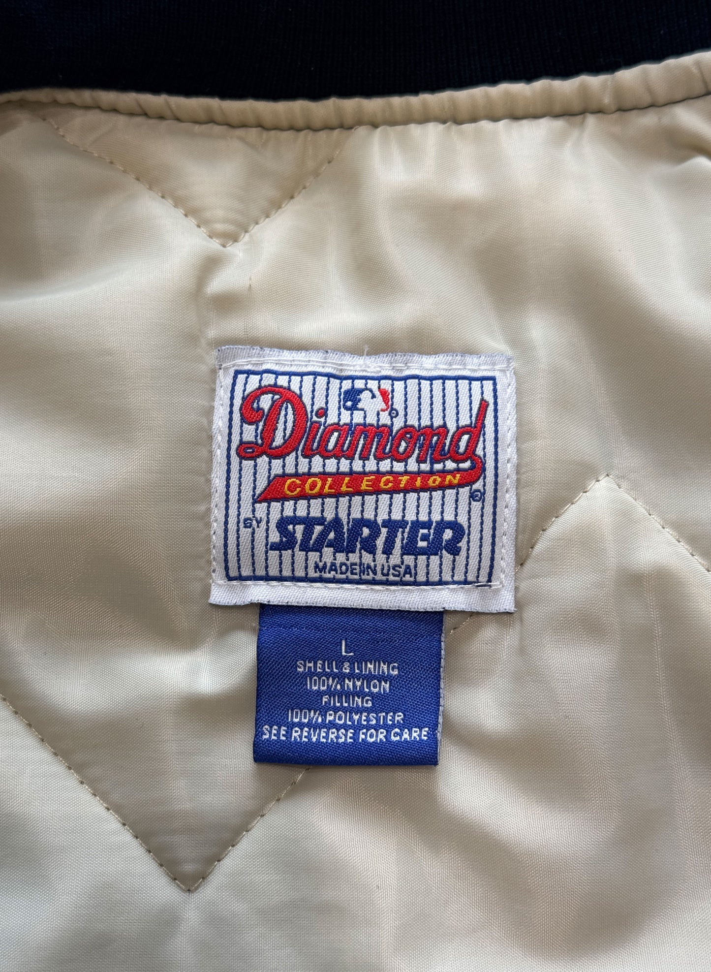 (SUP-549) STARTER NEW YORK YANKEES NYLON STADIUM JACKET - L - MADE IN U.S.A.