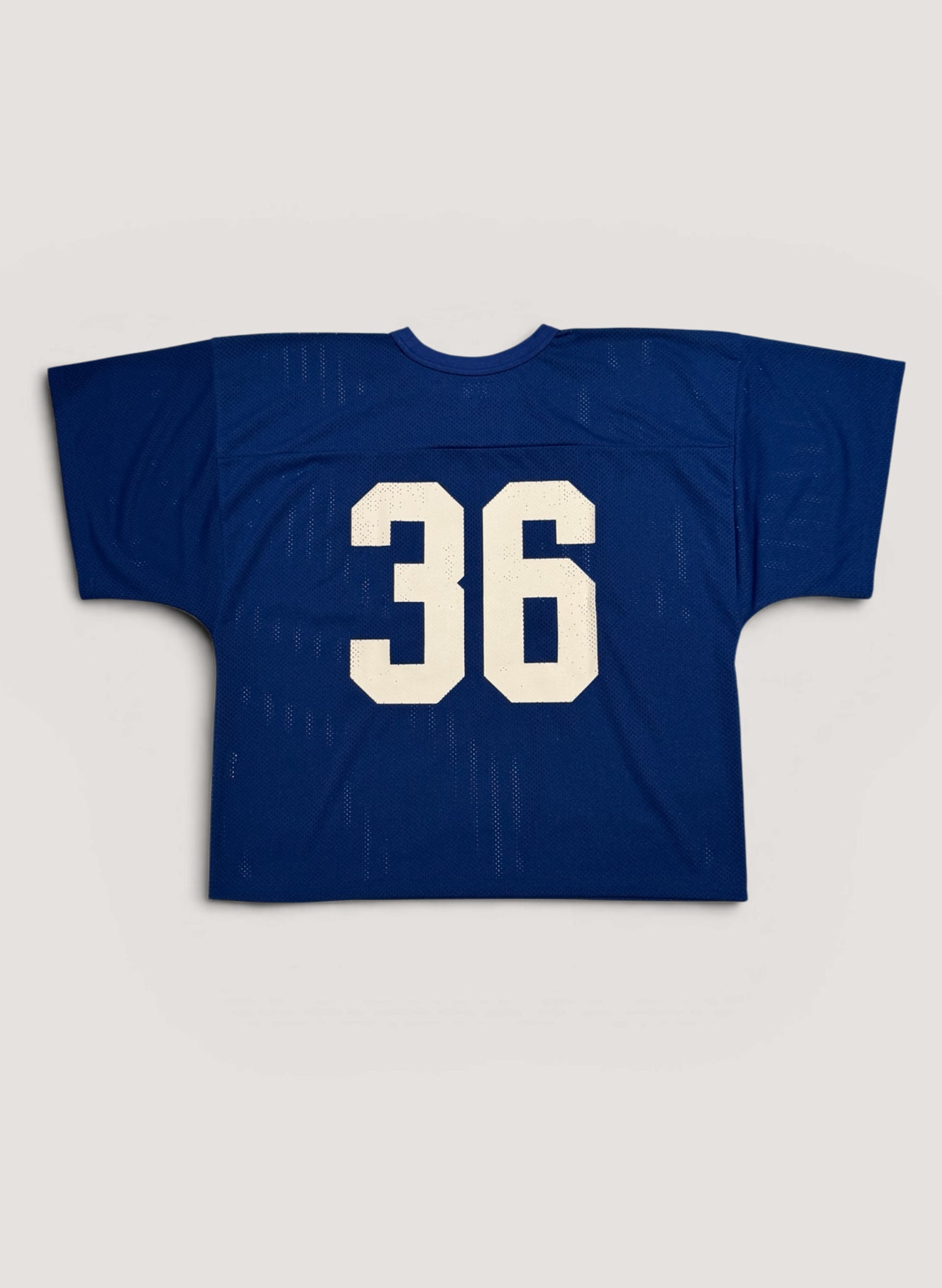 WOODBLOCK 36 S/S CREW NECK MESH FOOTBALL SHIRT BLUE/WHITE (WB-26SS-020)