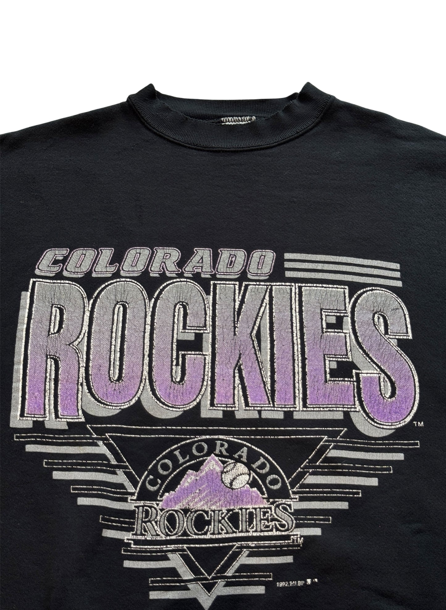 (SUP-428) MLB 1992 COLORADO ROCKIES SWEAT - BLACK