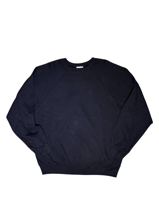 (SUP-862) 90s TULTEX "BLACK" RAGLAN SWEAT - XL - MADE IN U.S.A.