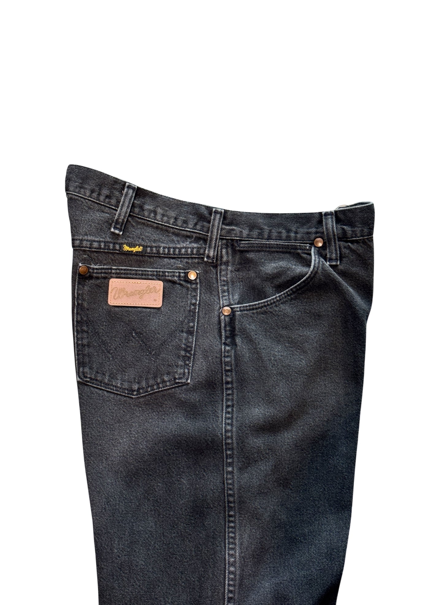 (SUP-487) Wrangler "BLACK FADE" COWBOY CUT DENIM - MADE IN U.S.A.