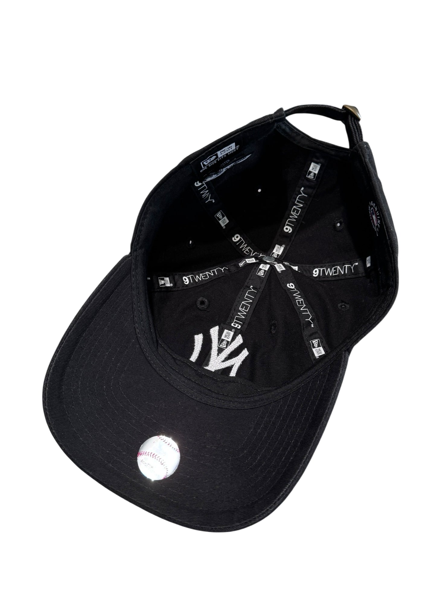 (SUP-628) NEW ERA NEW YORK YANKEES "CHAIN STITCH" LOGO CAP - BLACK