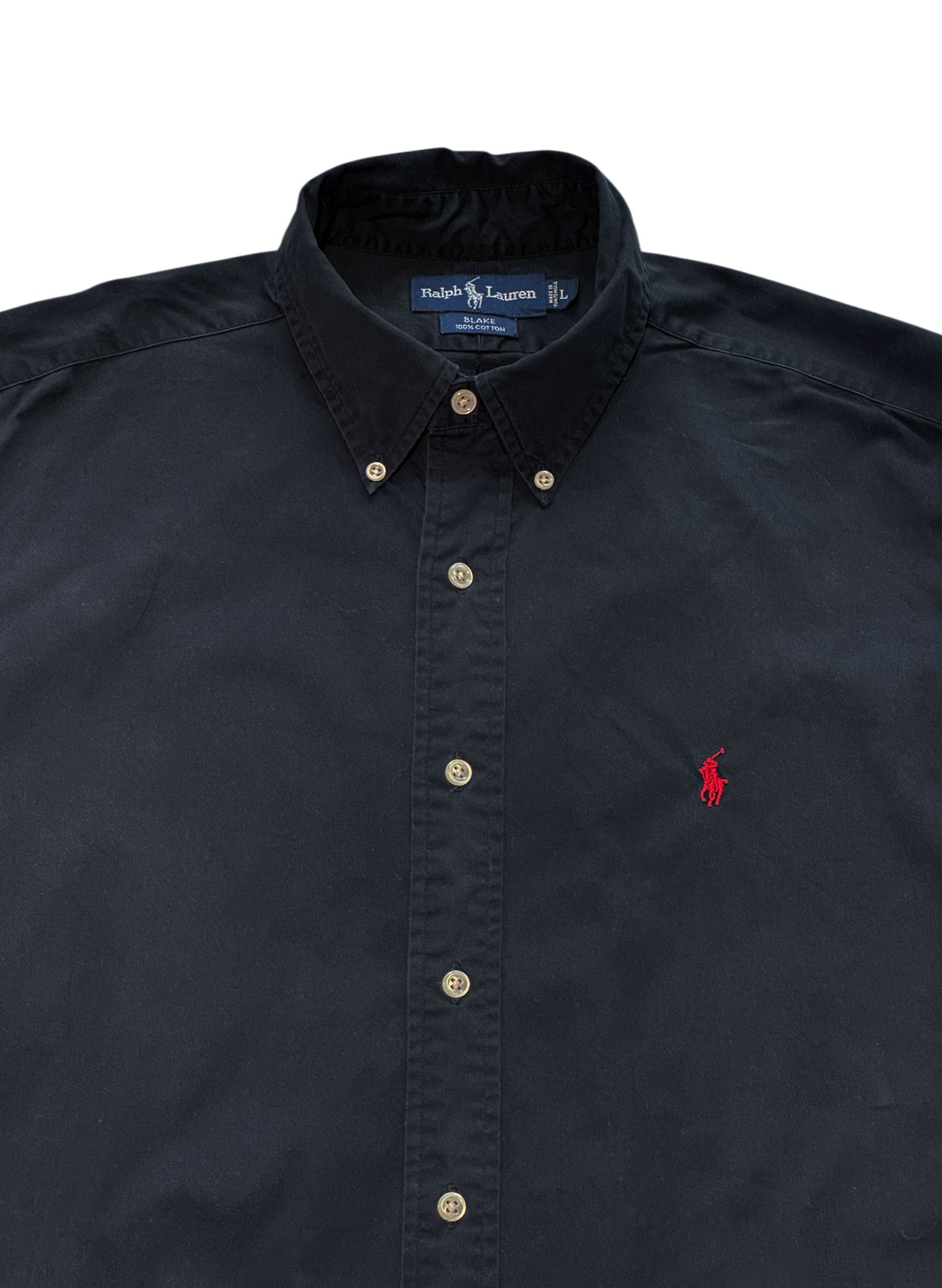 (SUP-617) Polo Ralph Lauren COTTON SHIRT - BLACK - BLAKE