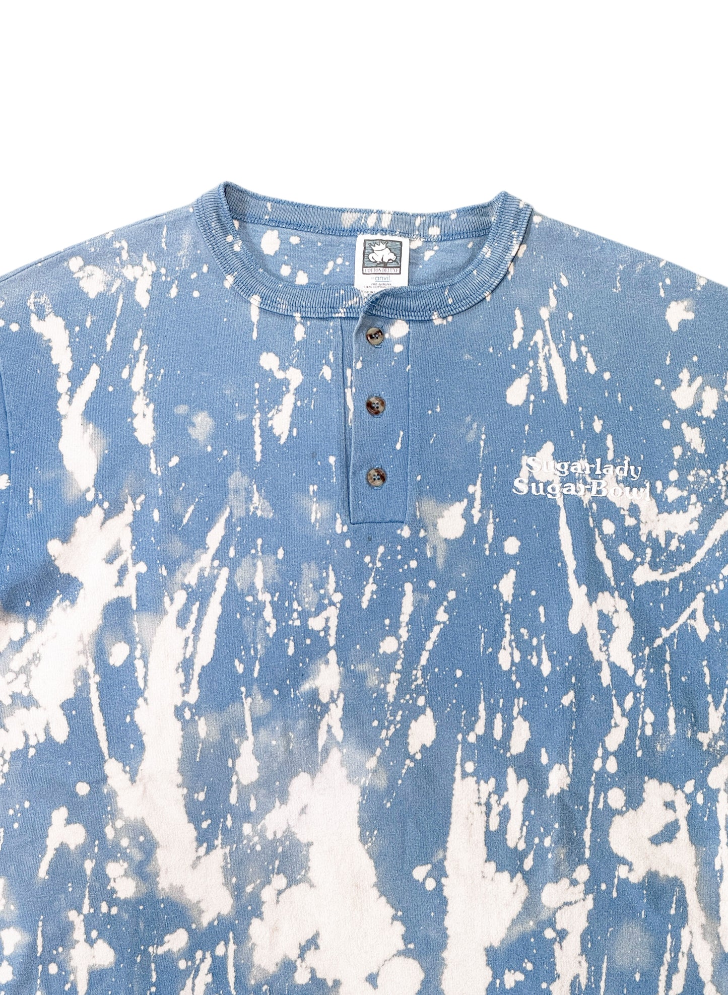 (SUP-613) HENRY NECK "BLEACH" TEE - MADE IN U.S.A.