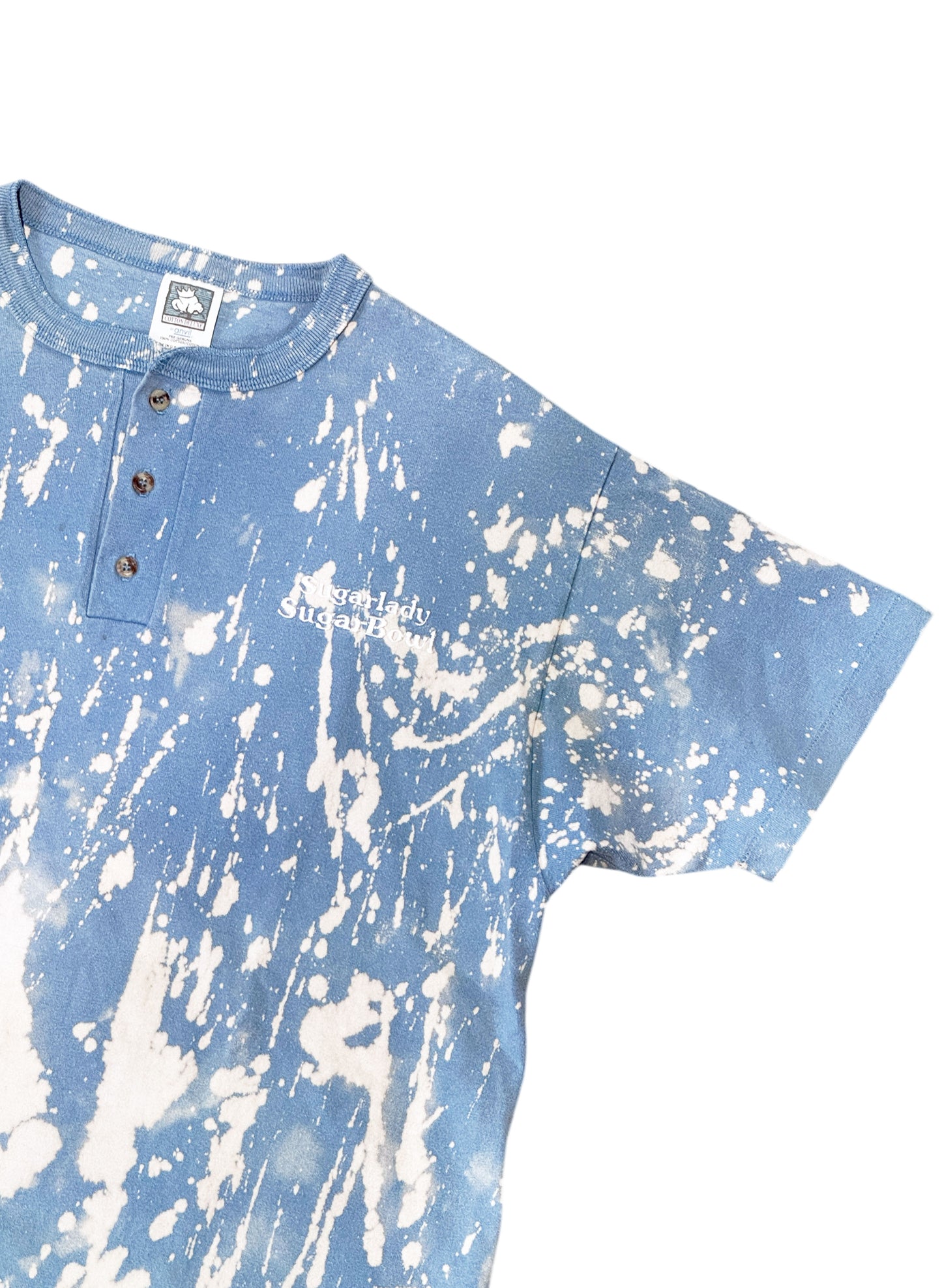 (SUP-613) HENRY NECK "BLEACH" TEE - MADE IN U.S.A.