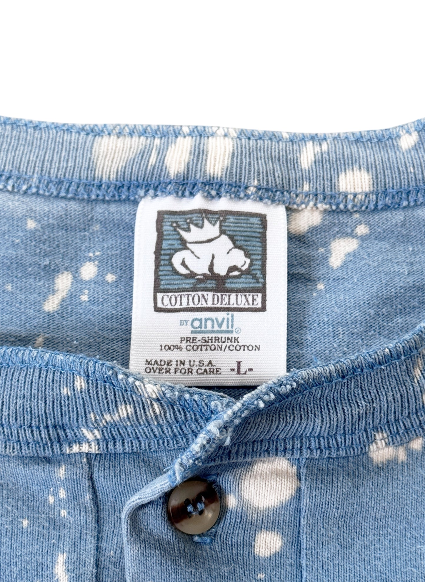 (SUP-613) HENRY NECK "BLEACH" TEE - MADE IN U.S.A.