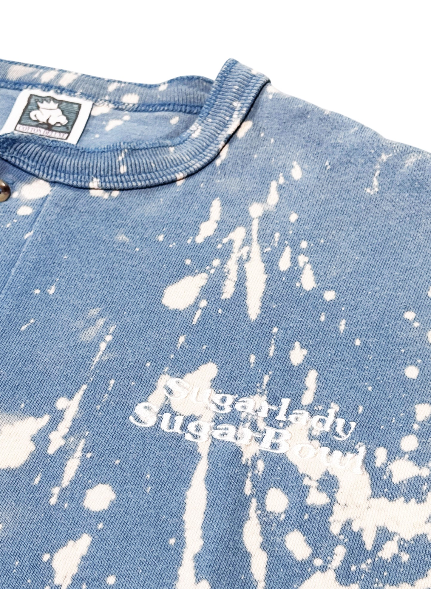 (SUP-613) HENRY NECK "BLEACH" TEE - MADE IN U.S.A.