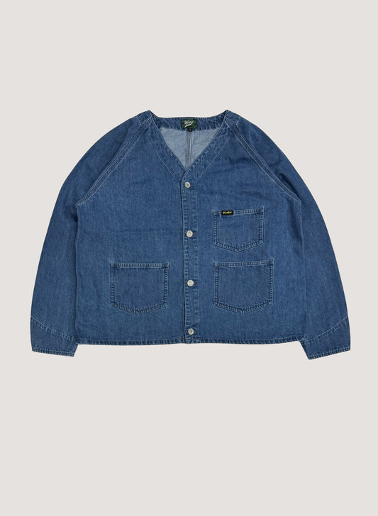 WOODBLOCK DENIM ENGINEER JACKET INDIGO (WB-24AW-002)