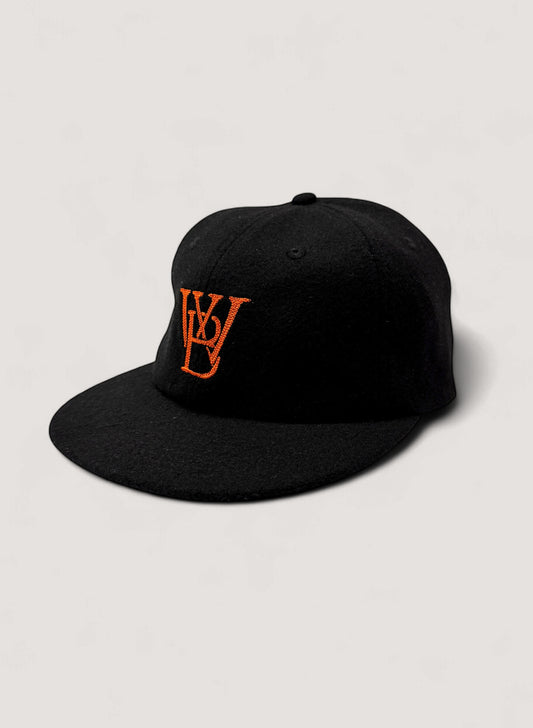 WOODBLOCK CLASSIC WB LOGO WOOL CAP BLACK/ORANGE (WB-CL-002)