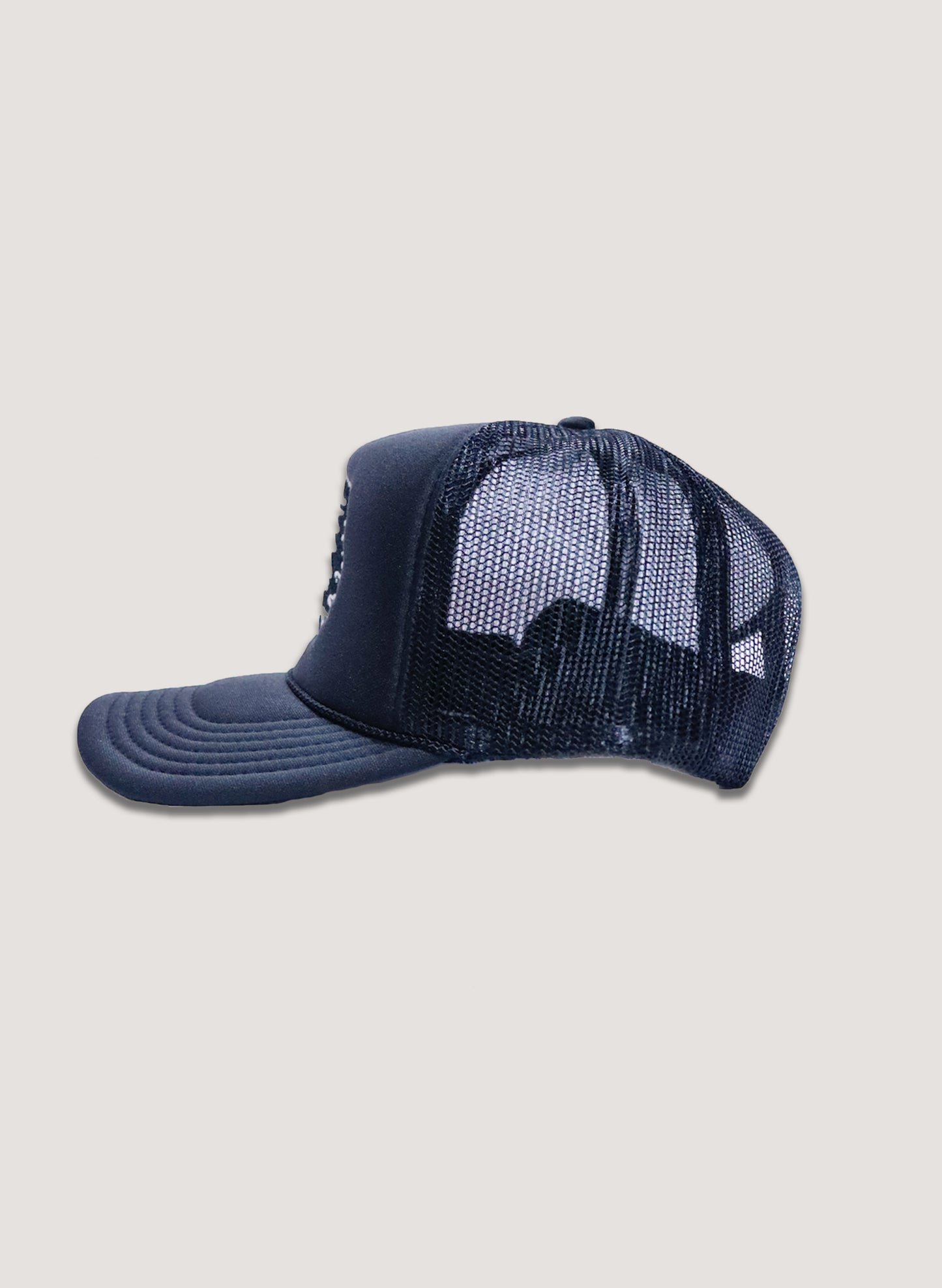 WOODBLOCK CHIEF HEAD MESH CAP BLACK (23SS-023)