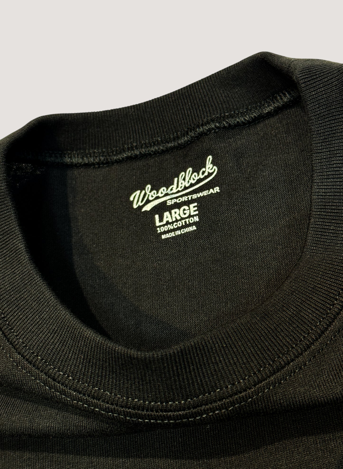 WOODBLOCK S/S WIDE TAPERED SILHOUETTE POCKET T-SHIRT BLACK(WB-25SS-014)