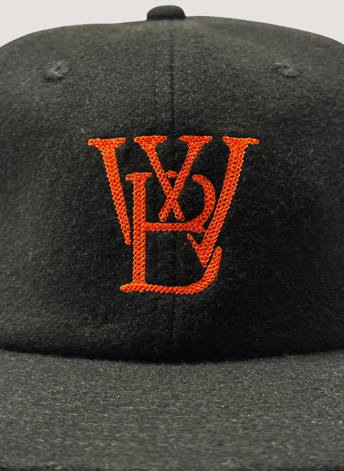 WOODBLOCK CLASSIC WB LOGO WOOL CAP BLACK/ORANGE (WB-CL-002)