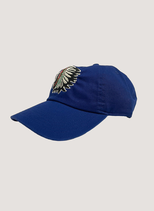 WOODBLOCK EMBROIDERY CHIEF HEAD CAP BLUE (WB-24SPT-01)