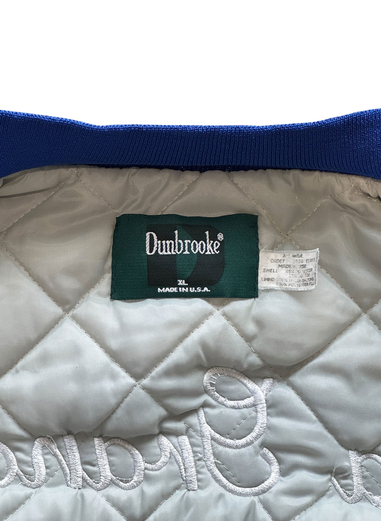 (SUP-546) 90s POLY/COTTON  STADIUM QUILTING JACKET - MADE IN U.S.A.