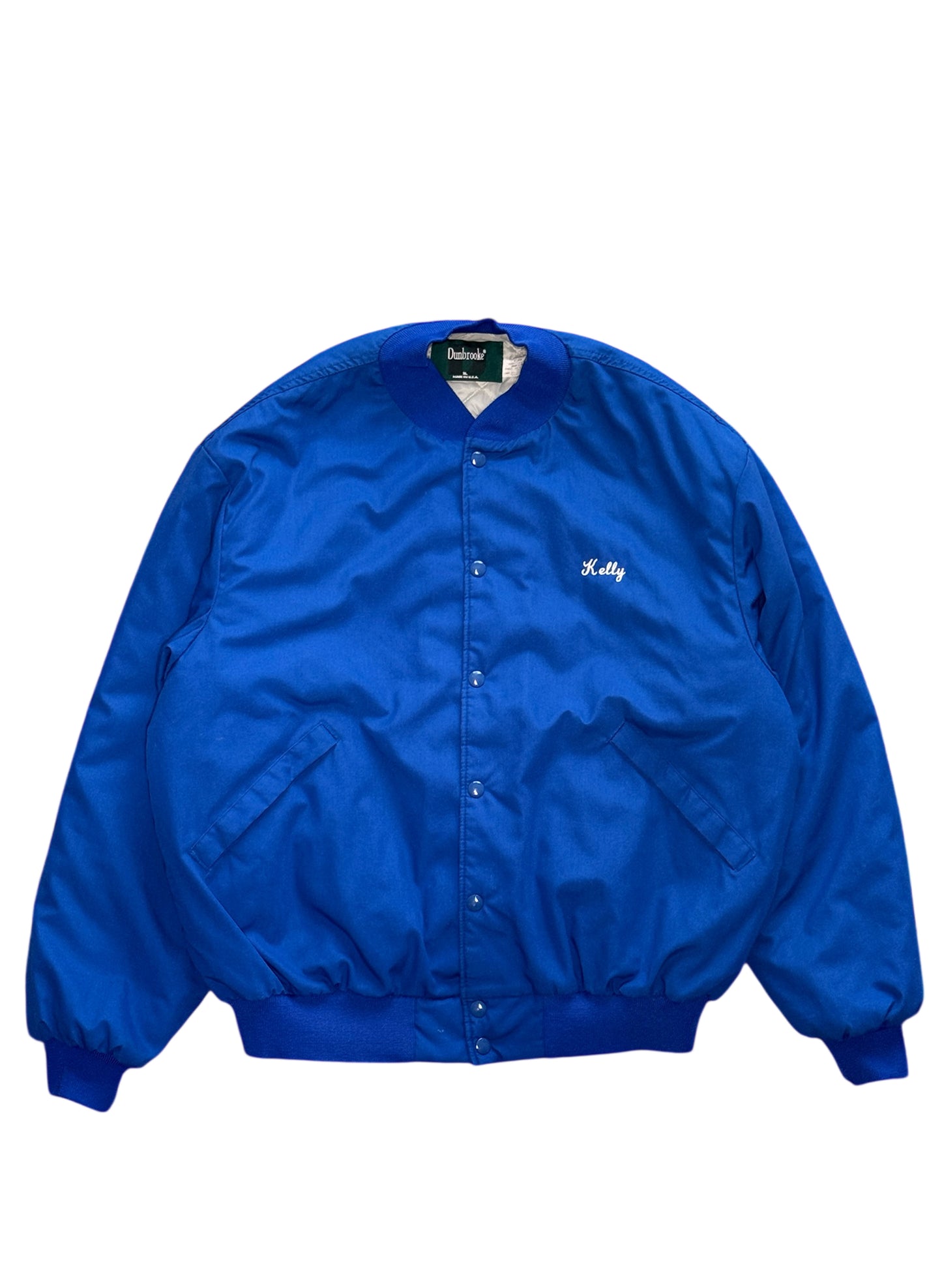 (SUP-546) 90s POLY/COTTON  STADIUM QUILTING JACKET - MADE IN U.S.A.