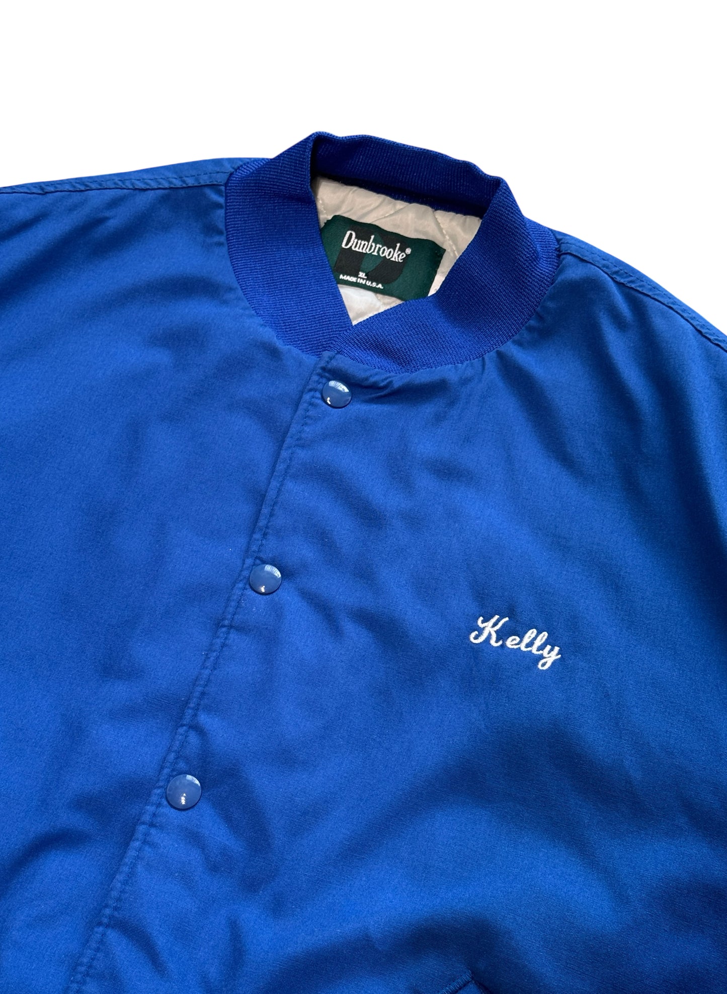 (SUP-546) 90s POLY/COTTON  STADIUM QUILTING JACKET - MADE IN U.S.A.