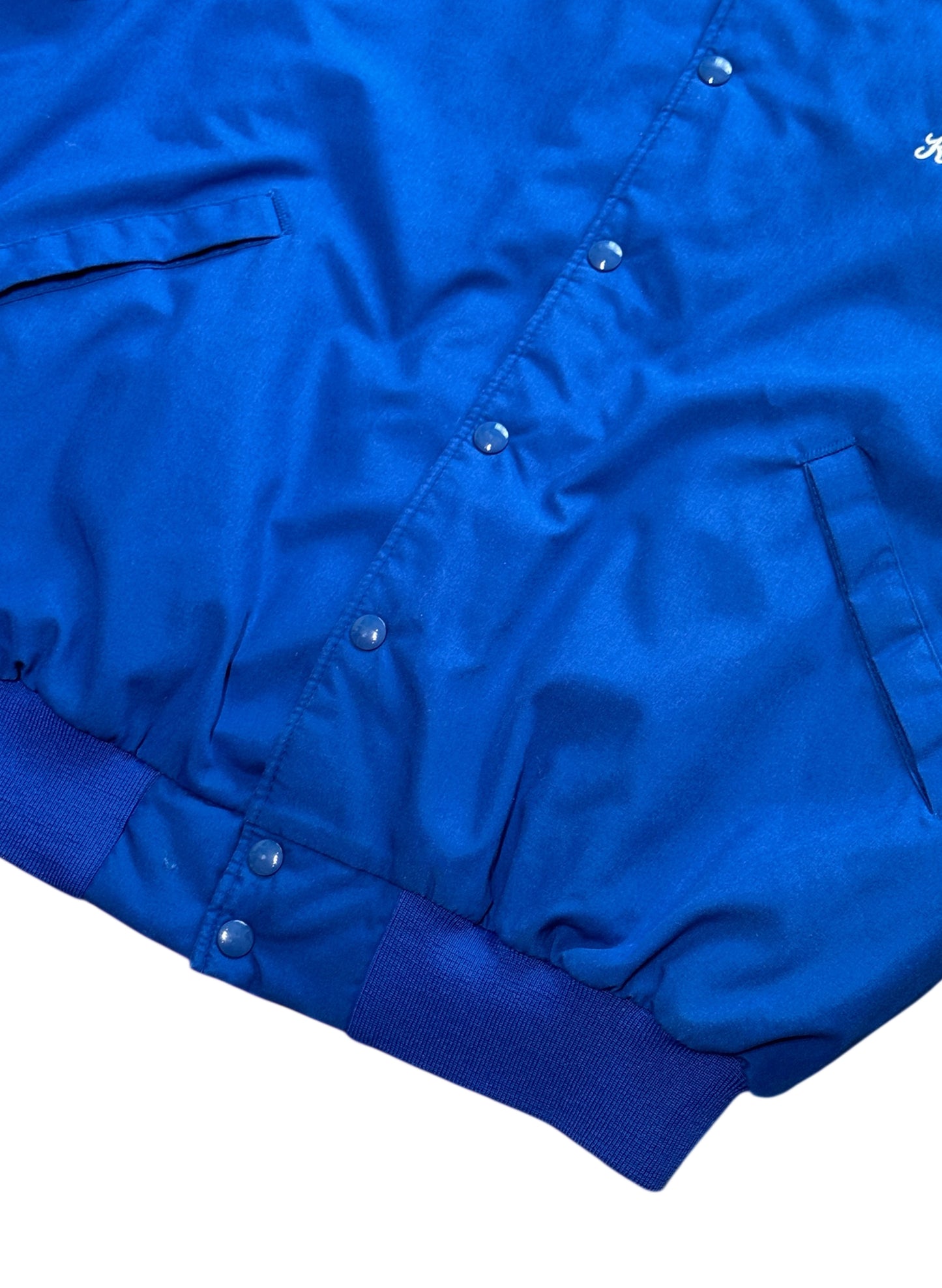 (SUP-546) 90s POLY/COTTON  STADIUM QUILTING JACKET - MADE IN U.S.A.