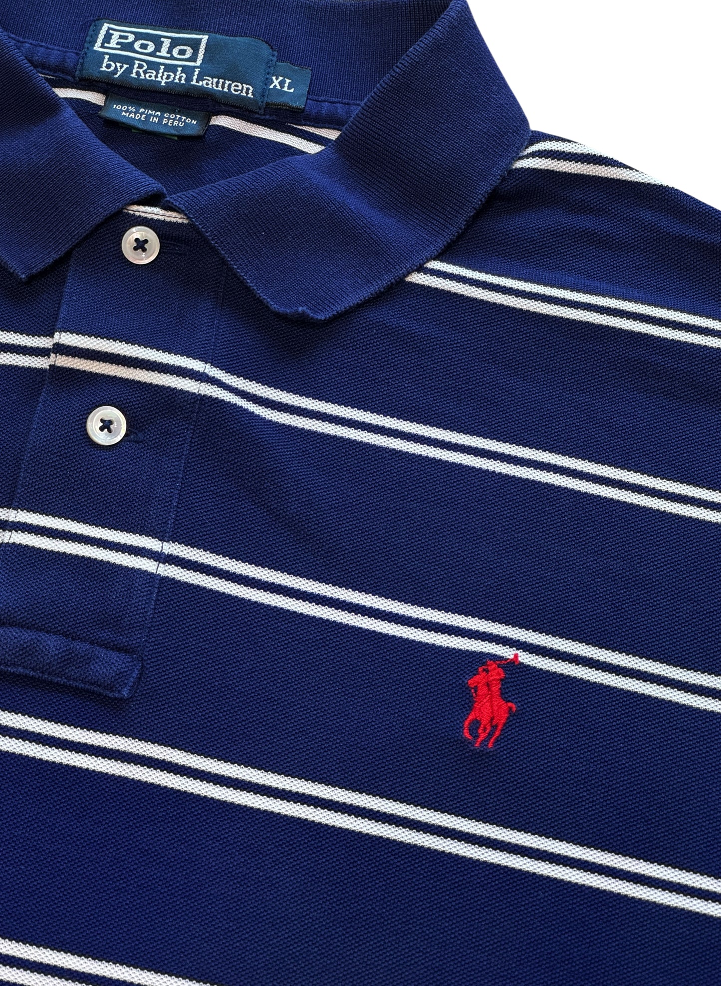 (SUP-684) Polo Ralph Lauren PIMA COTTON POLO SHIRT - BLUE