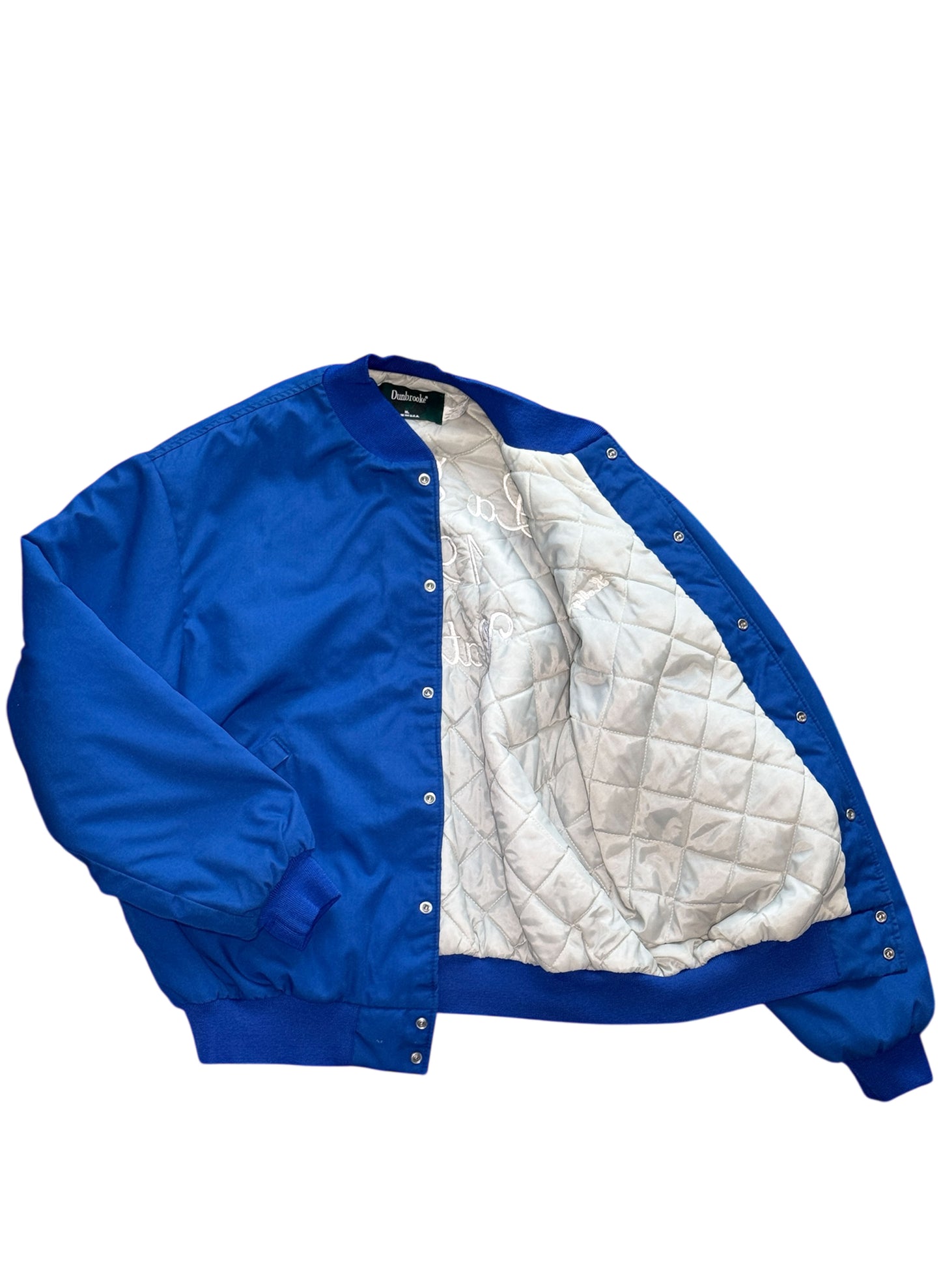 (SUP-546) 90s POLY/COTTON  STADIUM QUILTING JACKET - MADE IN U.S.A.