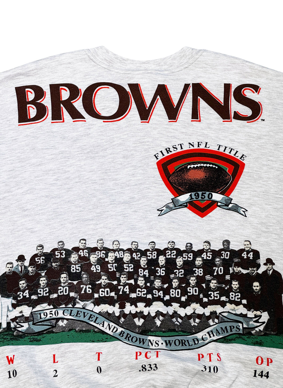 (SUP-860) NFL CLEVELAND BROWNS CREW NECK SWEAT - XL - MADE IN U.S.A.