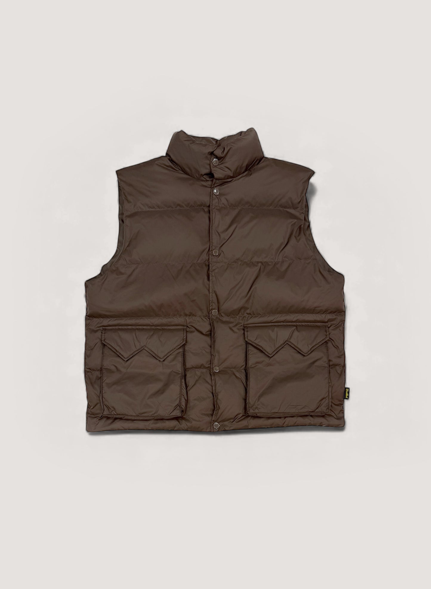 WOODBLOCK W FLAP DOWN VEST BROWN (WB-25AW-013)