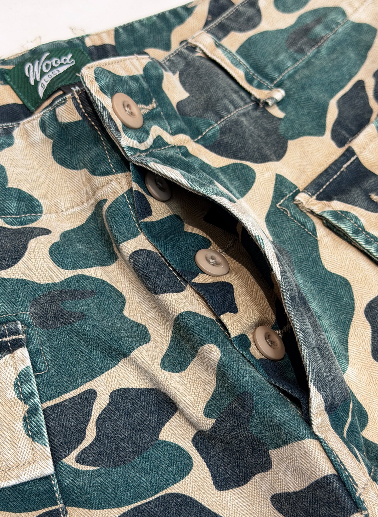 WOODBLOCK W-44 HERRINGBONE CARGO PANTS DUCK HUNTER CAMO (WB-26SS-002)
