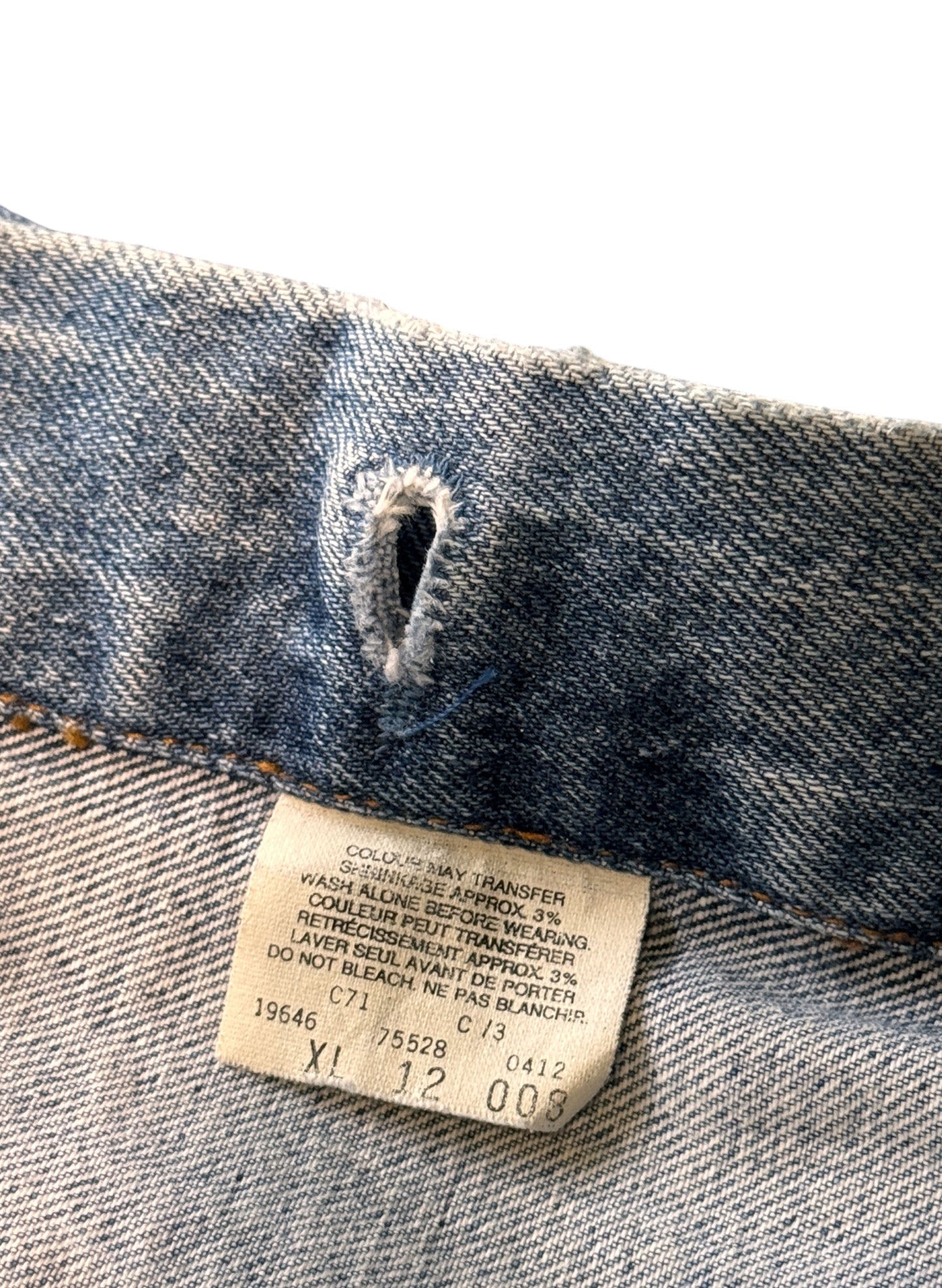 (SUP-568) LEVI'S 75528 0412 "BIG SIZE" DENIM JACKET - MADE IN CANADA