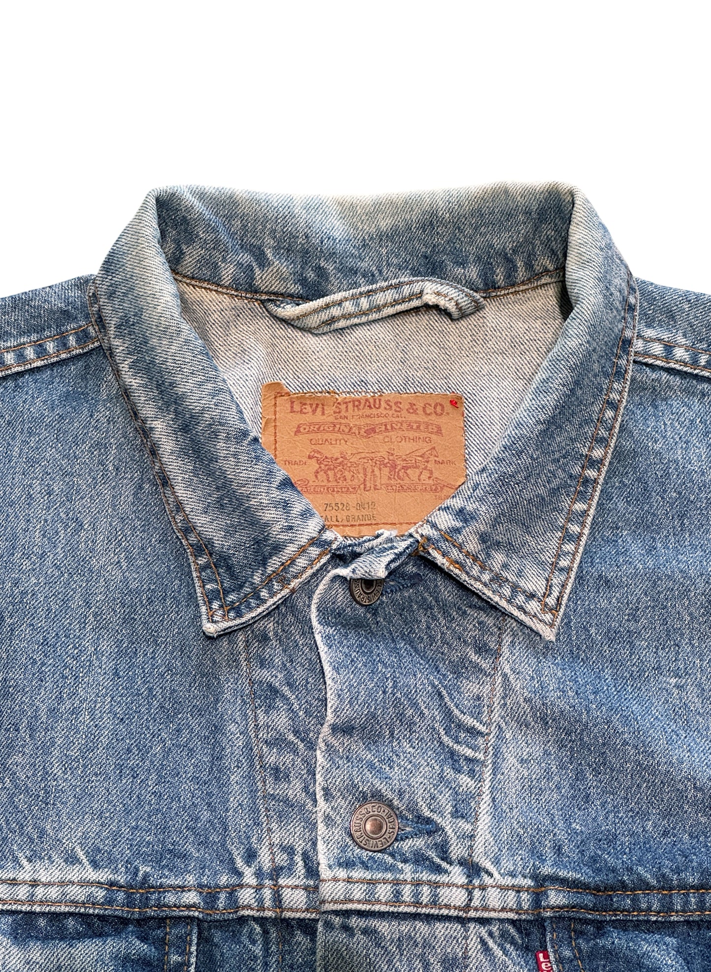 (SUP-568) LEVI'S 75528 0412 "BIG SIZE" DENIM JACKET - MADE IN CANADA