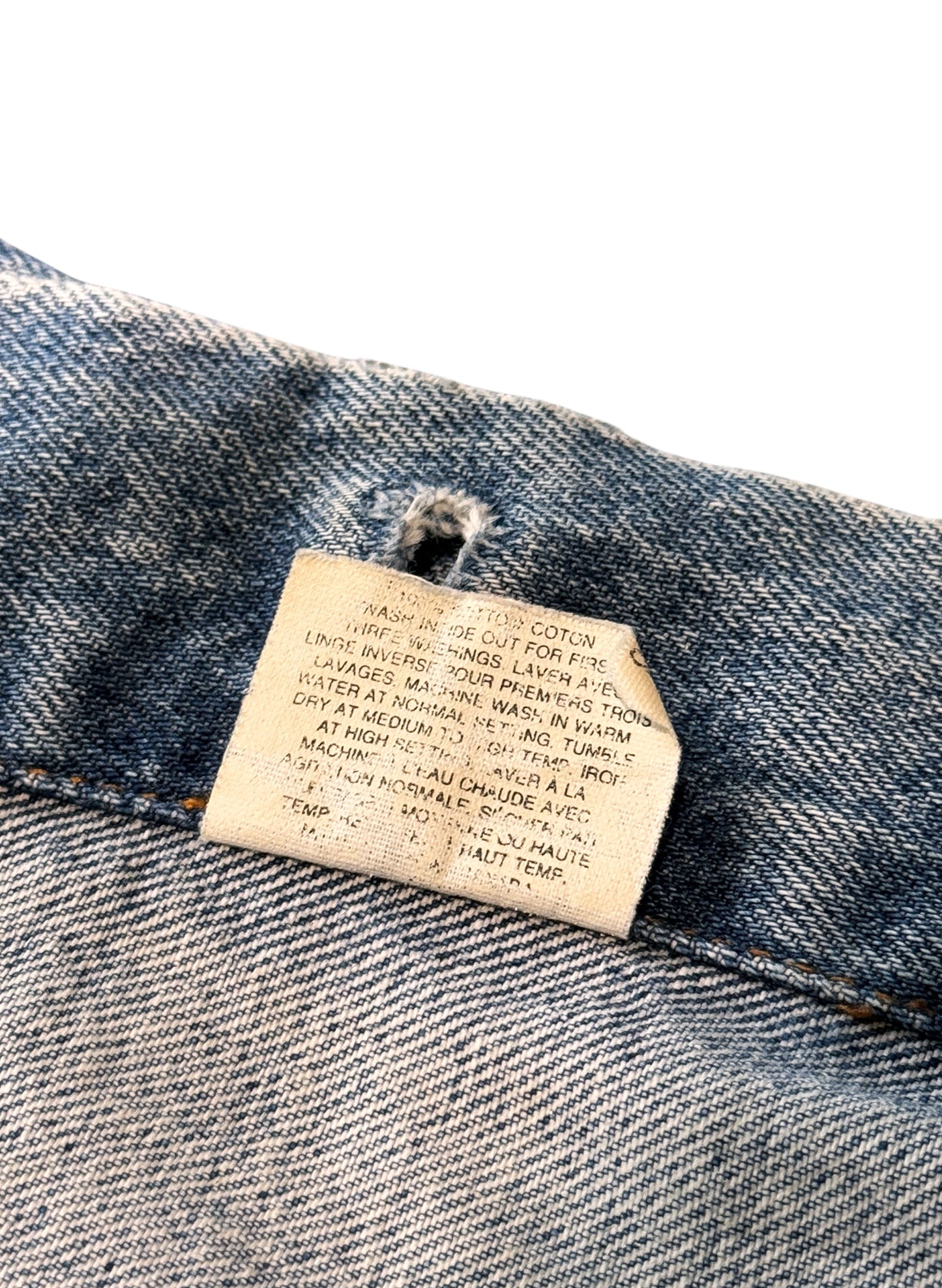 (SUP-568) LEVI'S 75528 0412 "BIG SIZE" DENIM JACKET - MADE IN CANADA