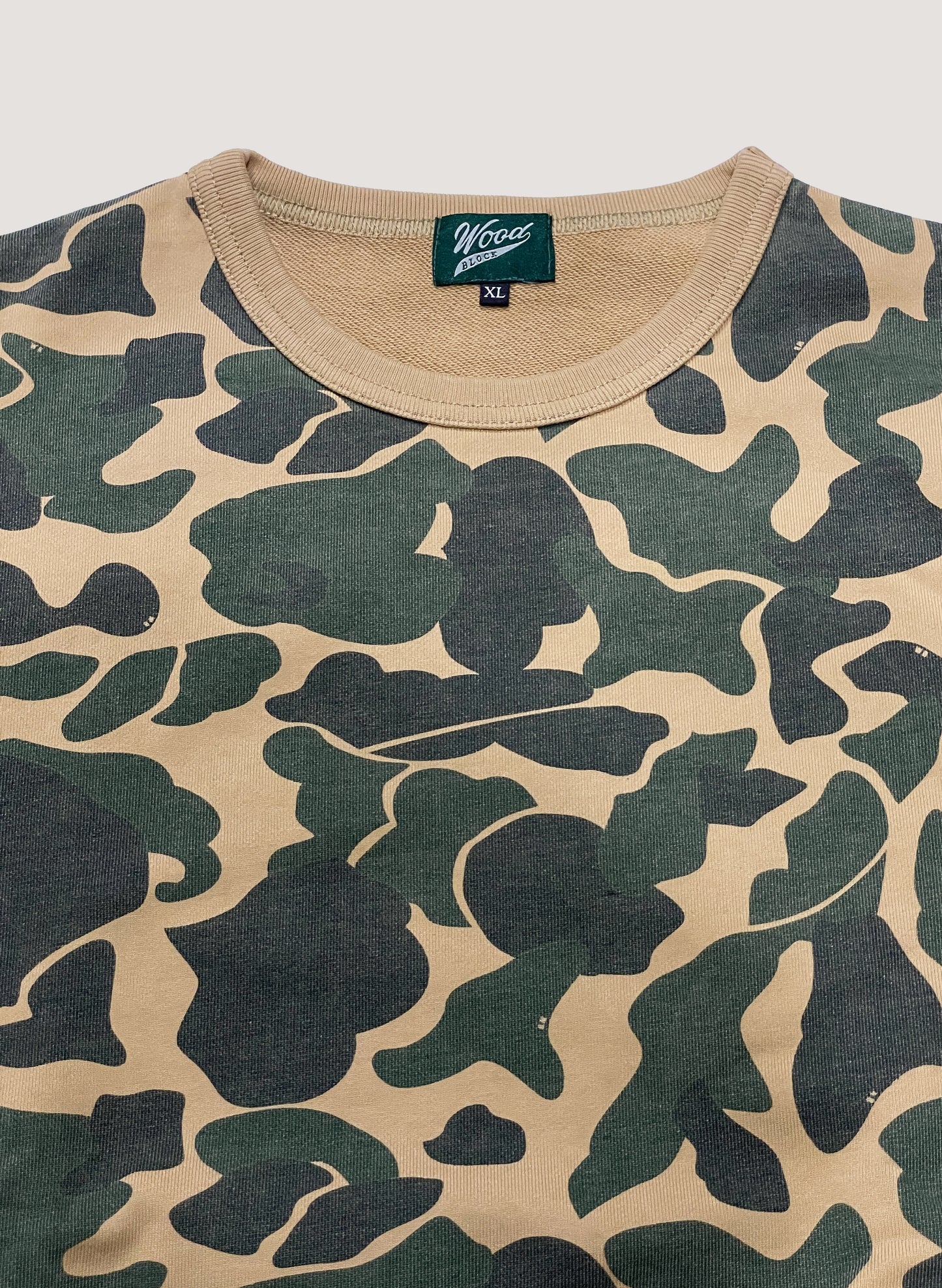 WOODBLOCK CAMO CREW NECK SWEAT (WB-24SS-021)