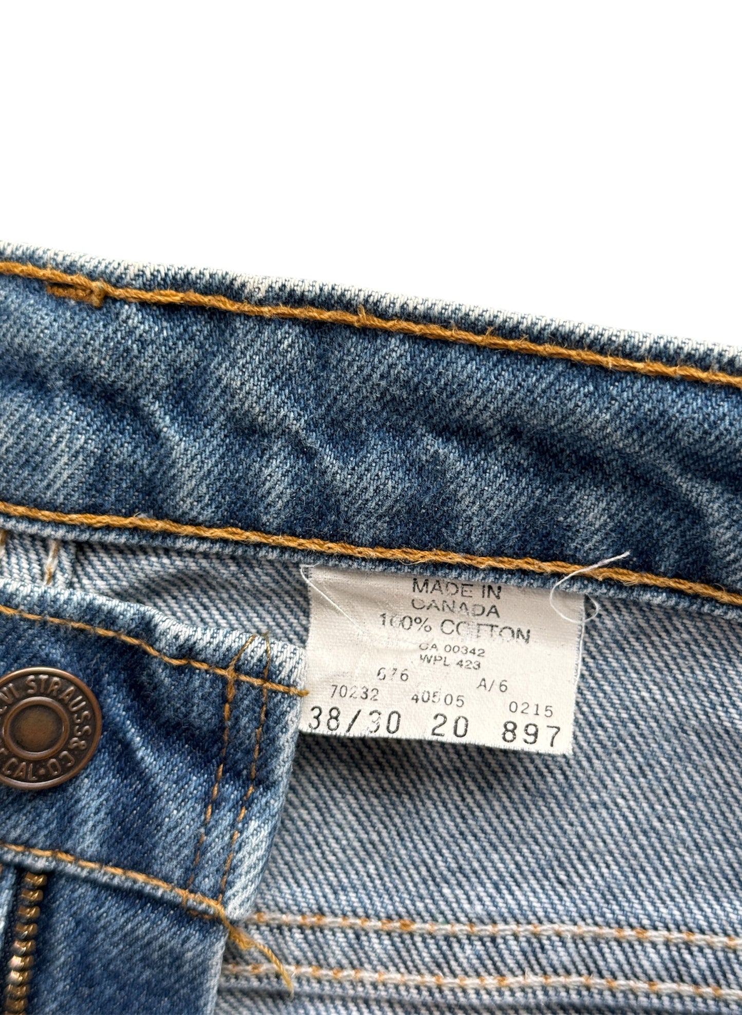 (SUP-333) LEVI'S 505 "ORANGE TAB" - MADE IN CANADA (w38)