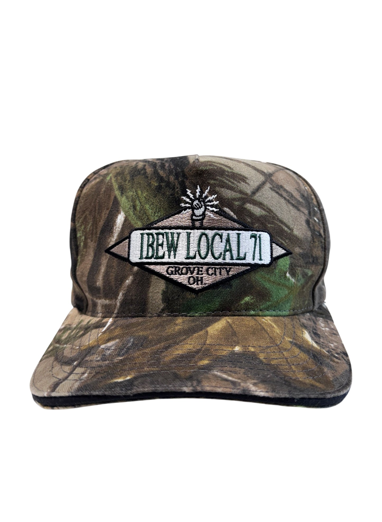 (SUP-659) IBEW LOCAL 71 REAL TREE TRUCKER CAP - MADE IN U.S.A.
