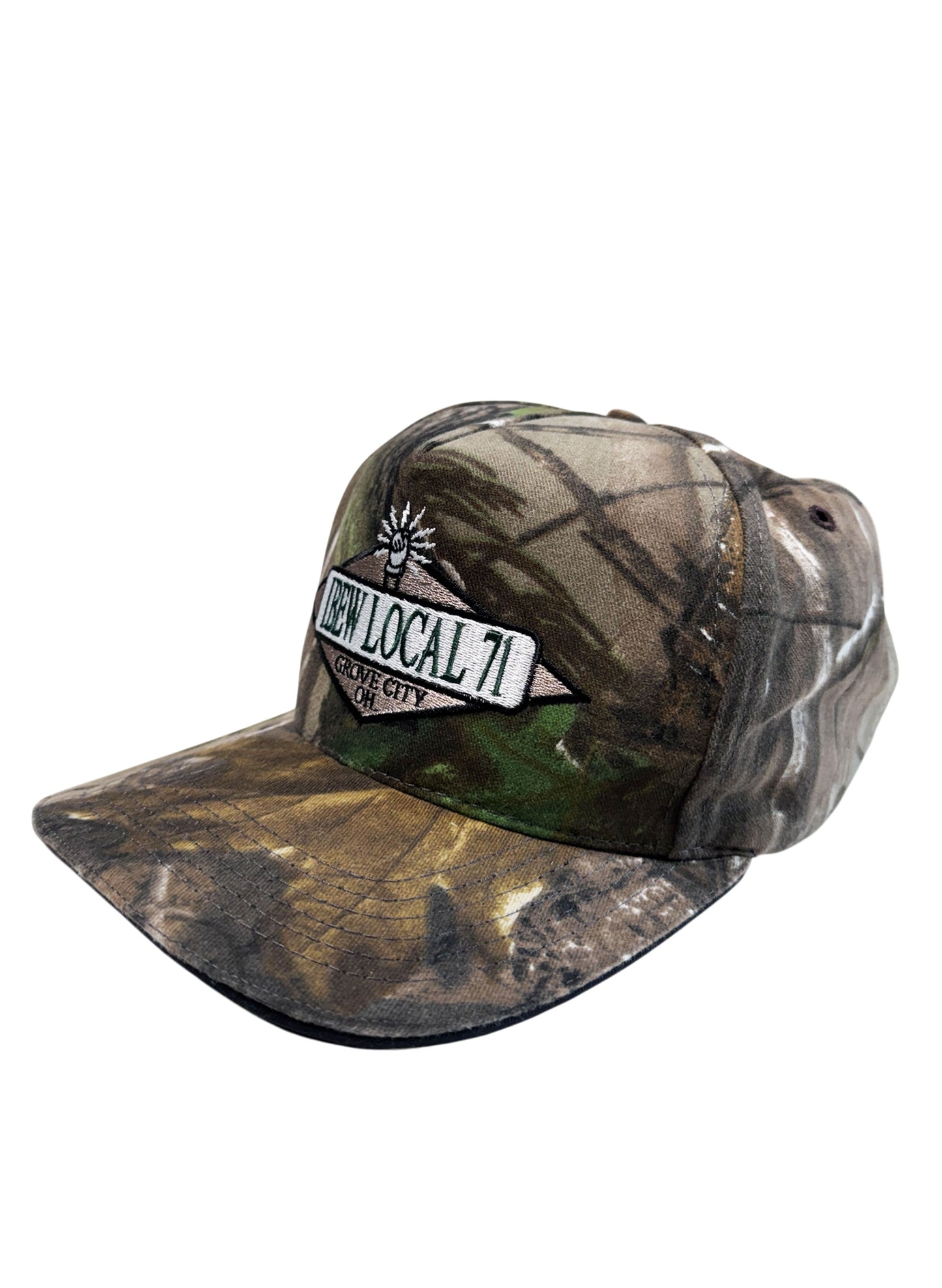 (SUP-659) IBEW LOCAL 71 REAL TREE TRUCKER CAP - MADE IN U.S.A.