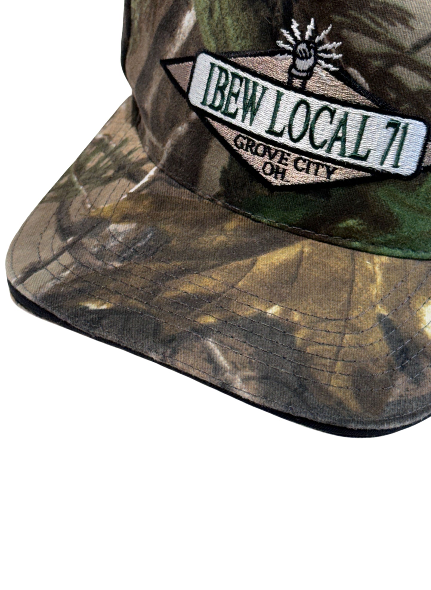 (SUP-659) IBEW LOCAL 71 REAL TREE TRUCKER CAP - MADE IN U.S.A.
