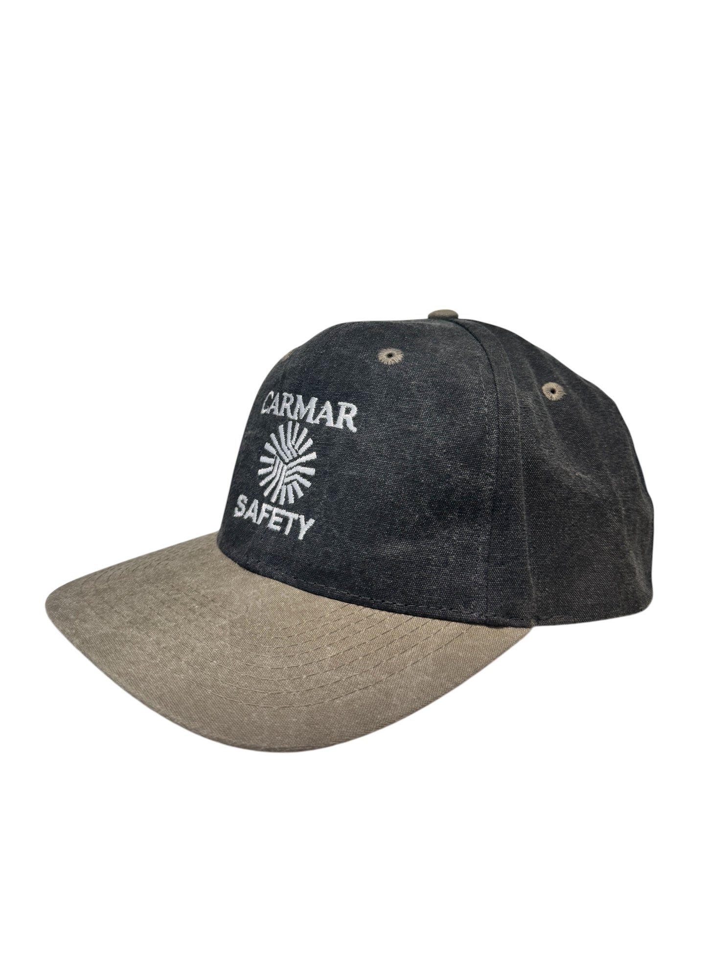 (SUP-514) CARMAR SAFETY SNAPBACK CAP - CHARCOAL/BEIGE