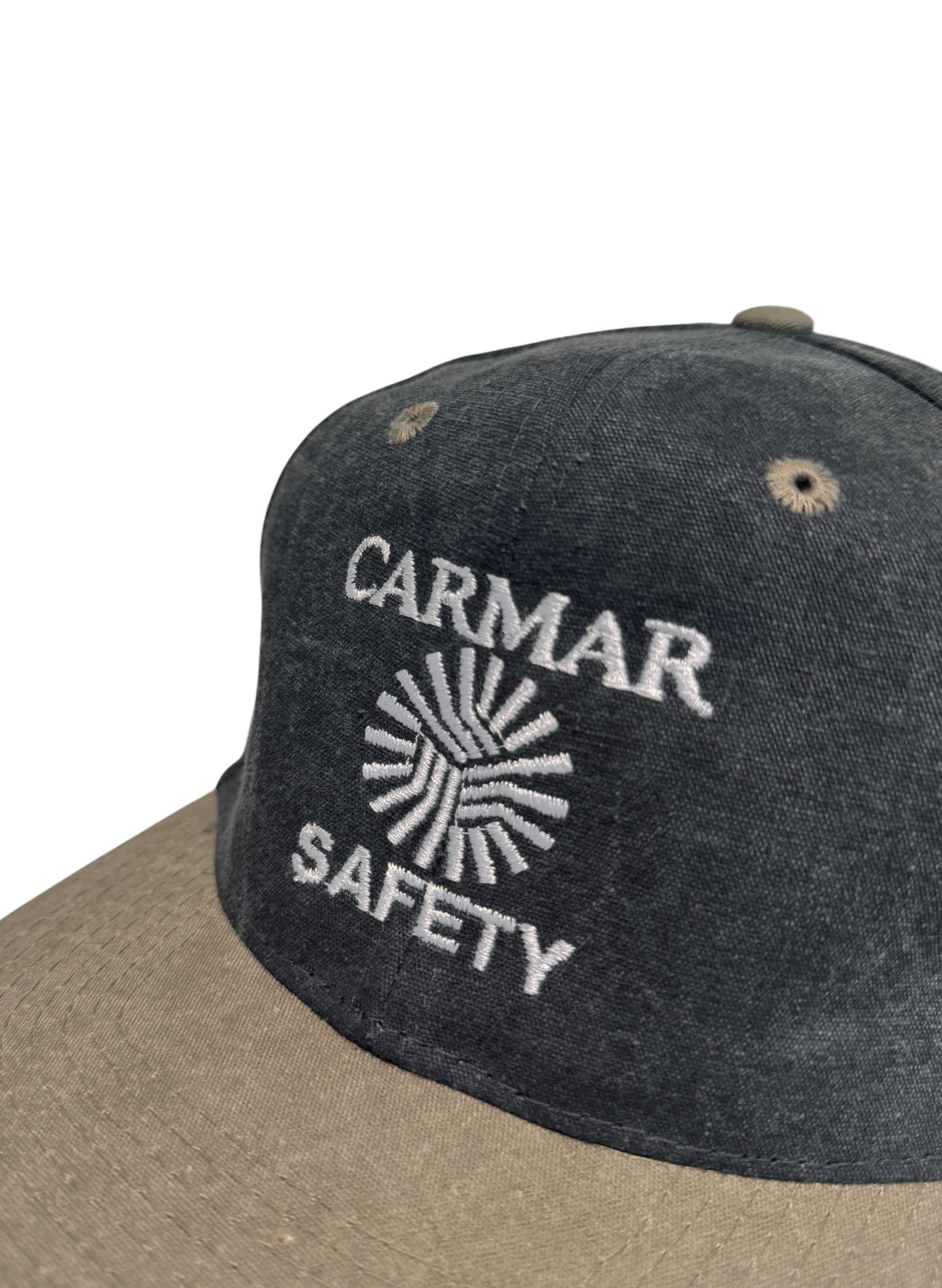(SUP-514) CARMAR SAFETY SNAPBACK CAP - CHARCOAL/BEIGE