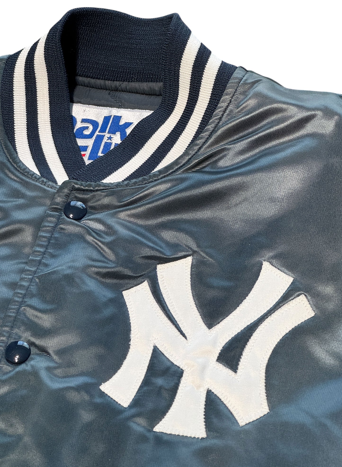 (SUP-554) Chalk Line NEW YORK YANKEES QUILTING NYLON STADIUM JACKET - L - MADE IN U.S.A.